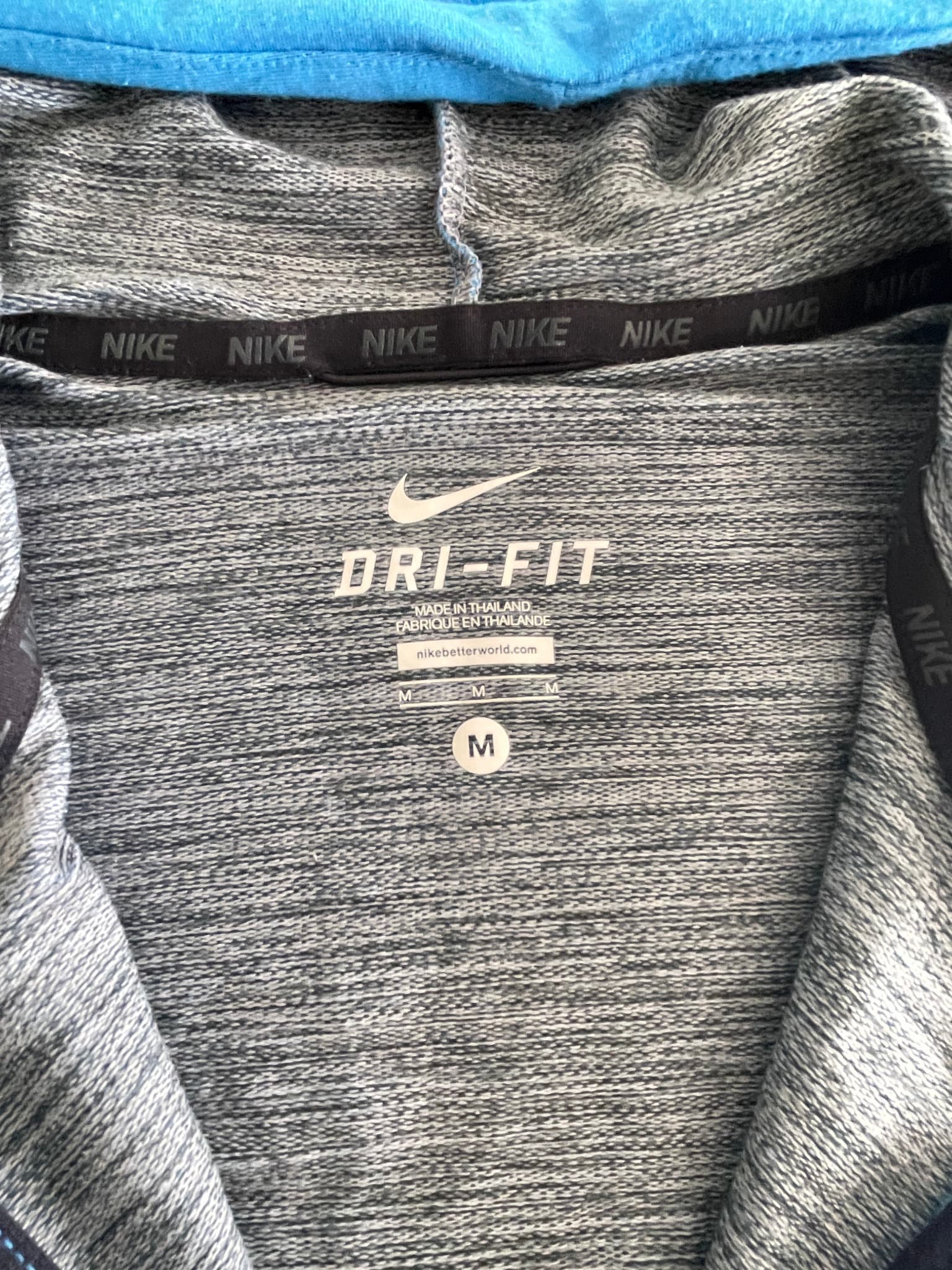 Nike Dri-FIT Full-Zip Training Hoodie Blue Men's M — photo 4 of 15