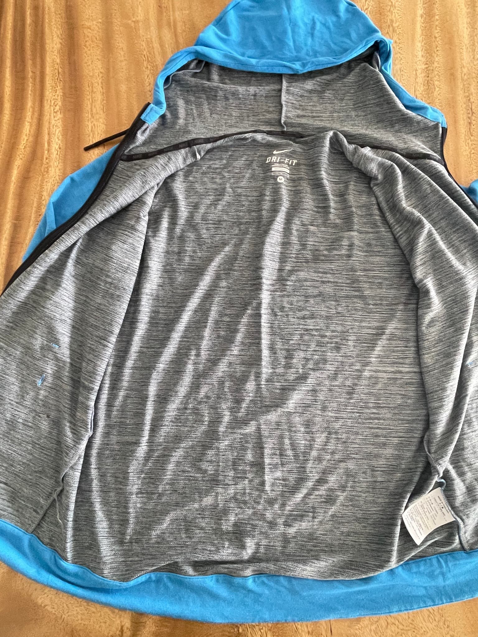 Nike Dri-FIT Full-Zip Training Hoodie Blue Men's M — photo 9 of 15