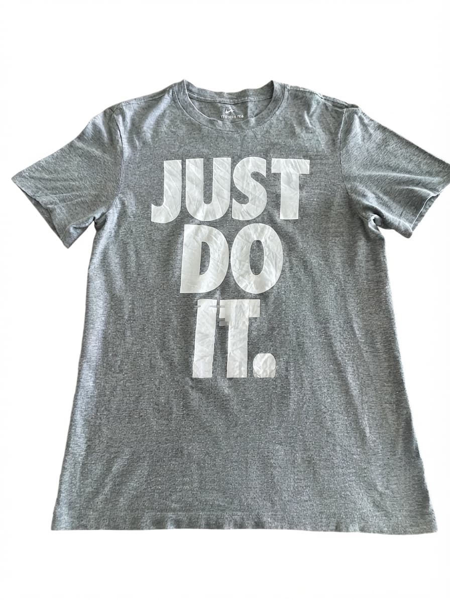 Nike Just Do It Graphic T-Shirt Grey Unisex S — photo 1 of 7