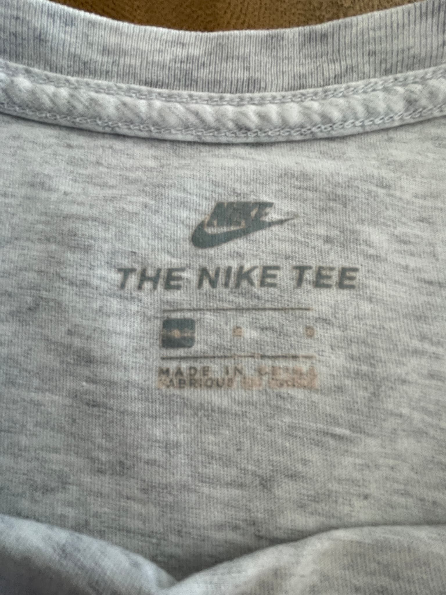 Nike Long Sleeve T-Shirt Logo Cuffs Grey Men's M — photo 5 of 13