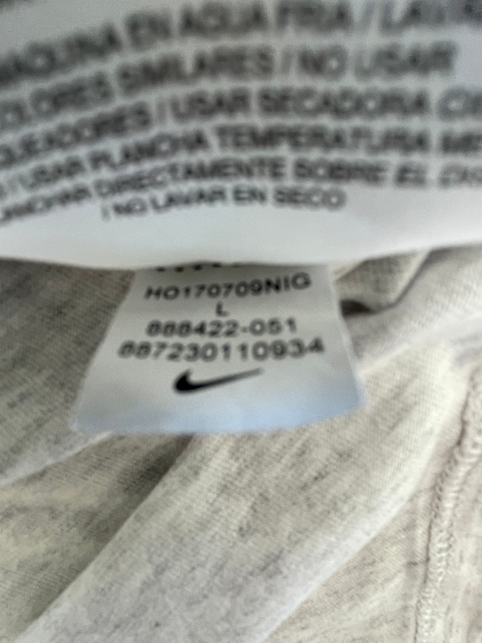 Nike Long Sleeve T-Shirt Logo Cuffs Grey Men's M — photo 8 of 13