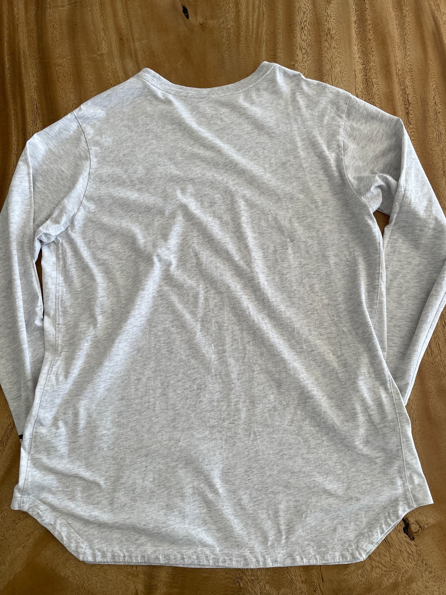 Nike Long Sleeve T-Shirt Logo Cuffs Grey Men's M — photo 2 of 13