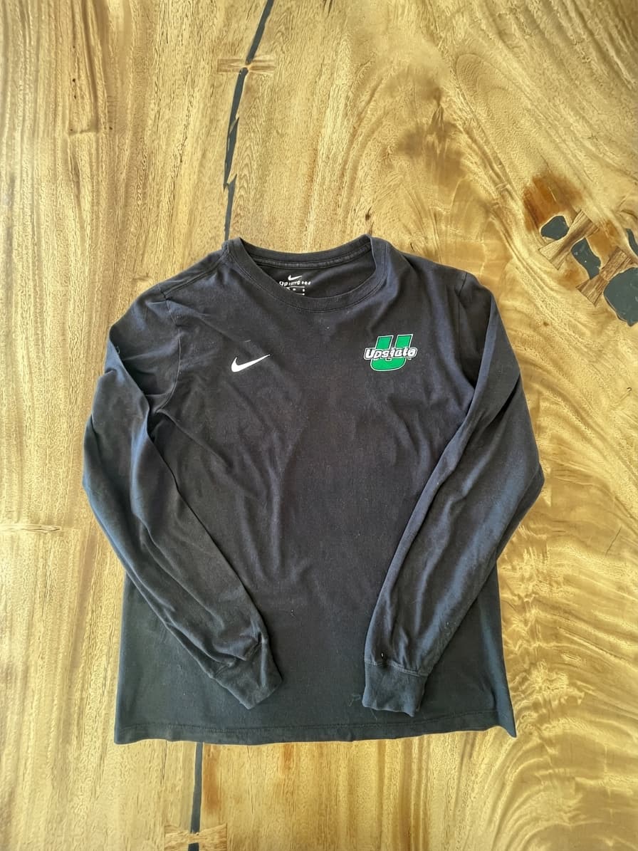 Nike Long Sleeve T-Shirt Upstate University Logo Black Men's M — photo 1 of 10