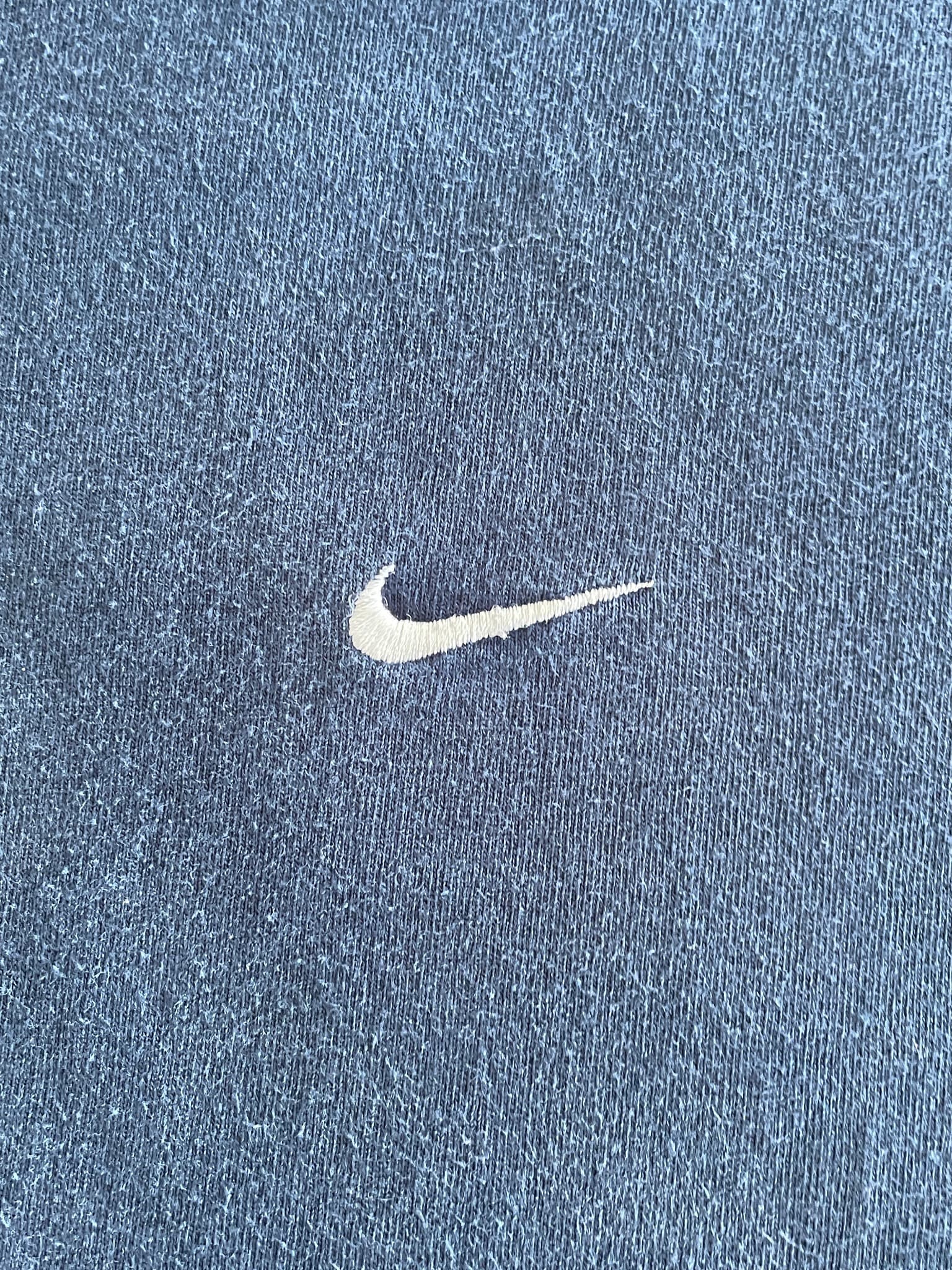 Nike T-Shirt Embroidered Swoosh Navy Blue Men's XXL — photo 2 of 8