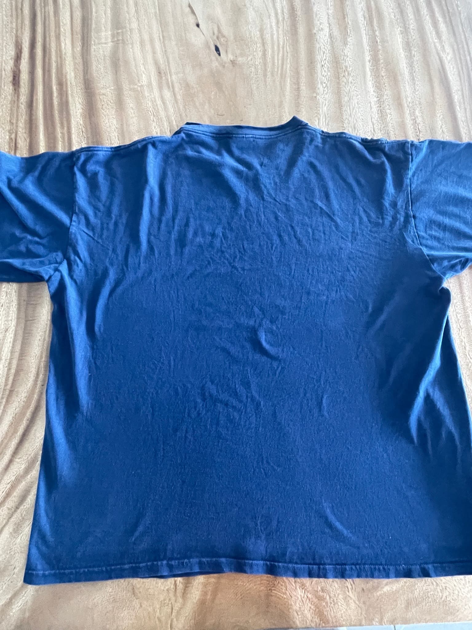 Nike T-Shirt Embroidered Swoosh Navy Blue Men's XXL — photo 5 of 8