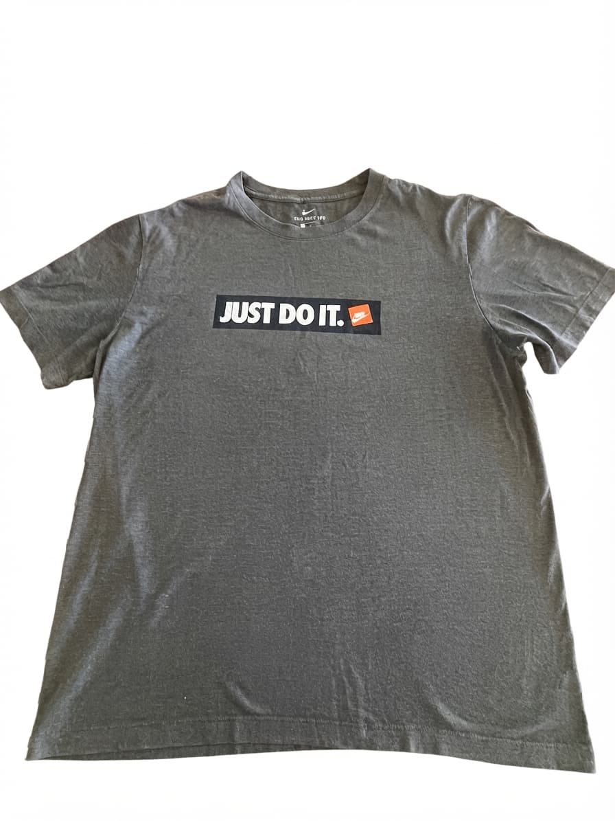 Nike T-Shirt Just Do It Box Logo Grey Men's L — photo 1 of 4
