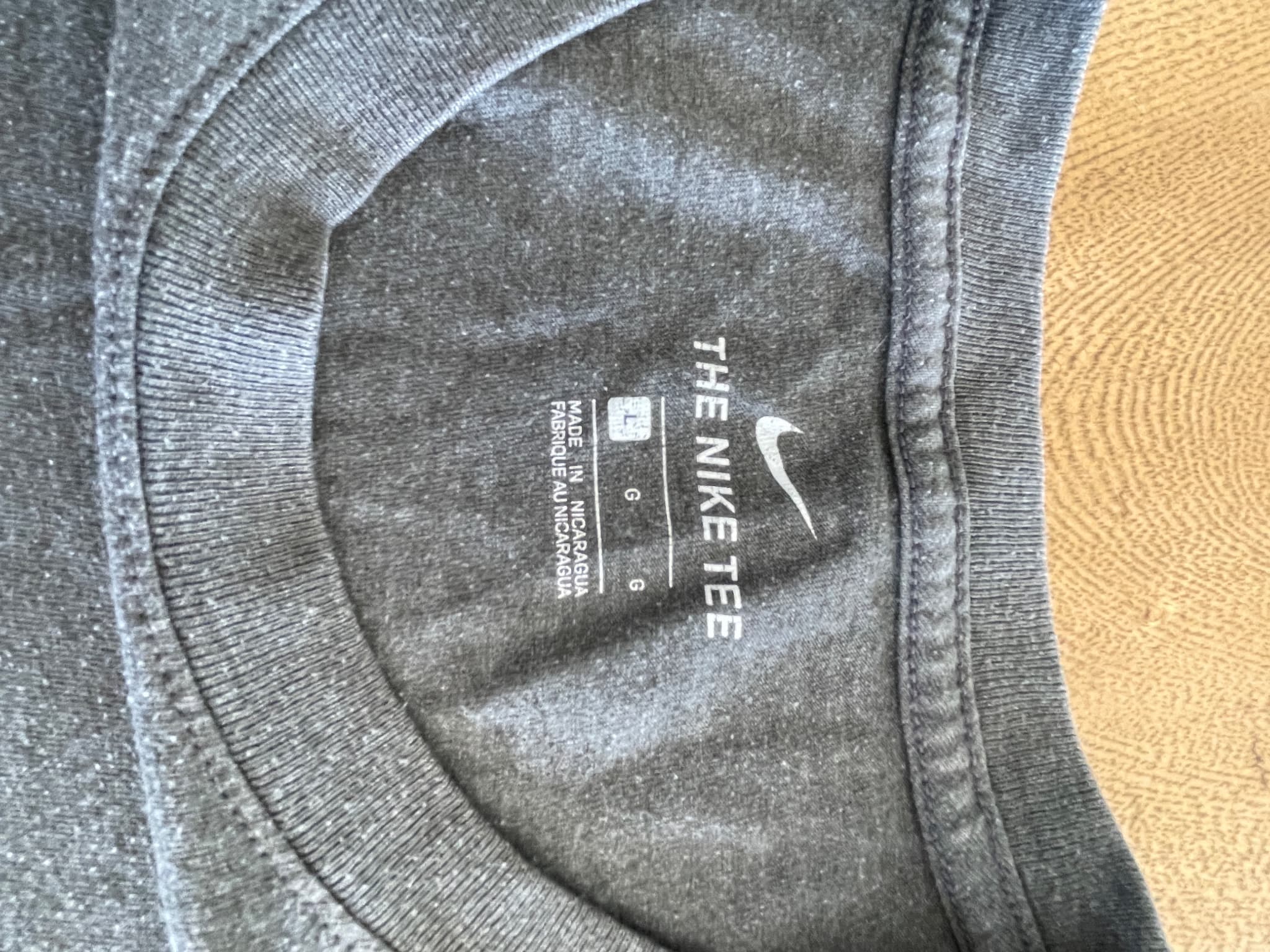 Nike T-Shirt Just Do It Box Logo Grey Men's L — photo 3 of 4