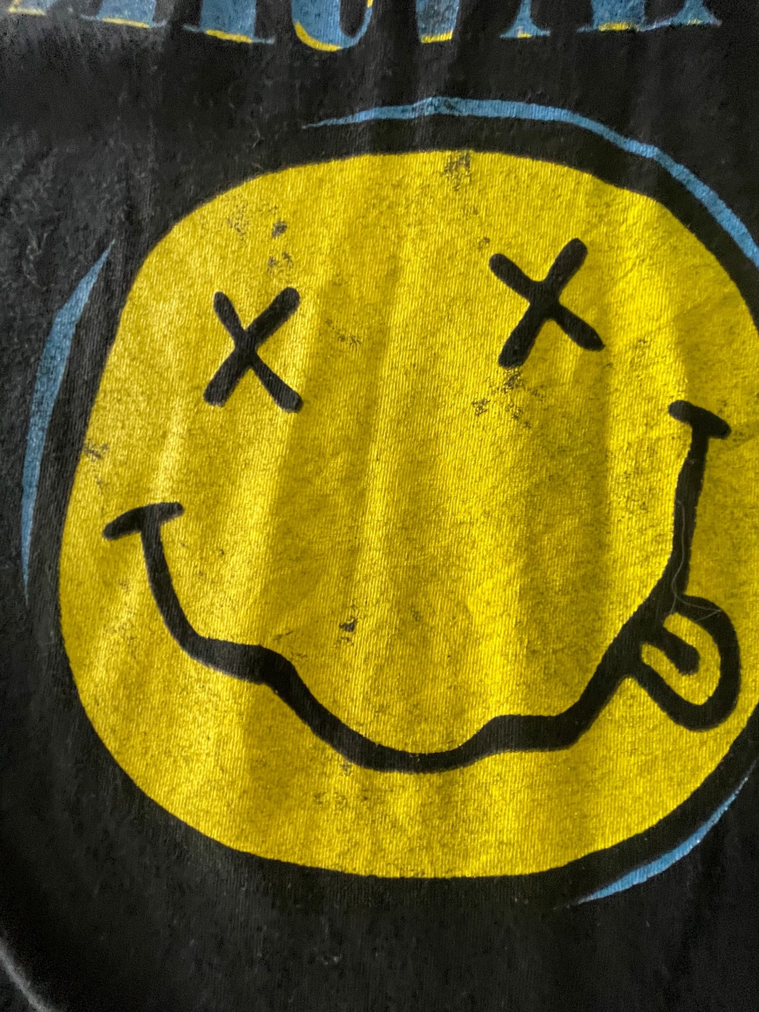 Nirvana Graphic T-Shirt Smiley Face Logo Black Unisex — photo 2 of 6
