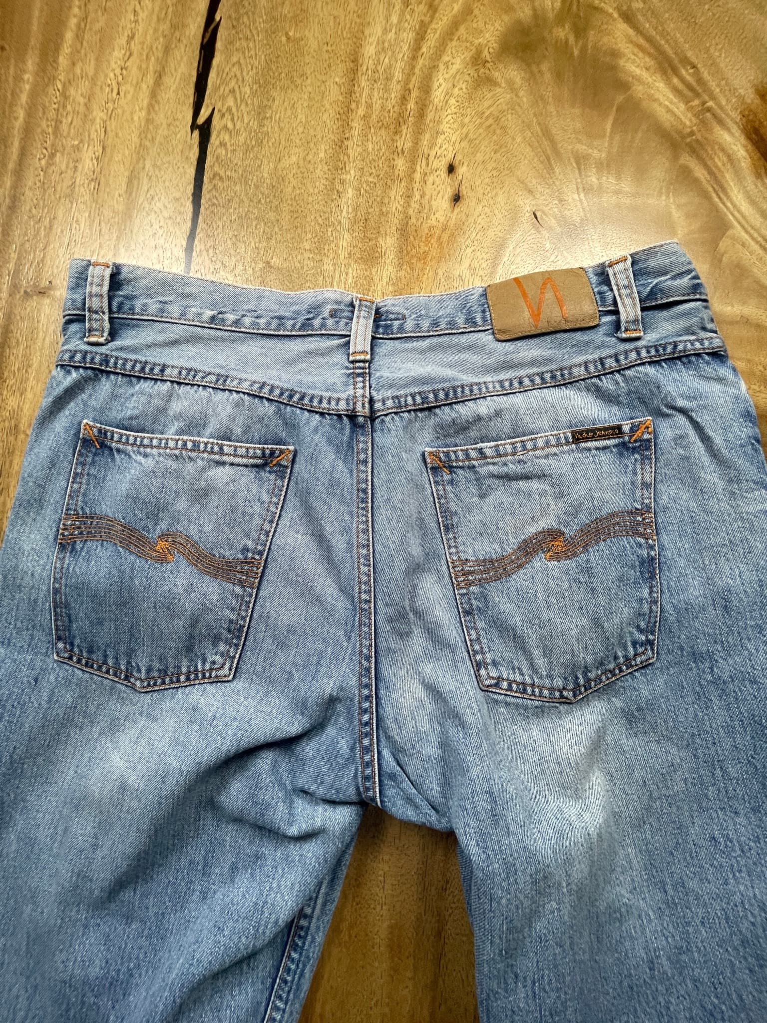 Nudie Jeans Co Steady Eddie II Denim Jeans Sunday Blues Light Blue Men's 36 — photo 9 of 14