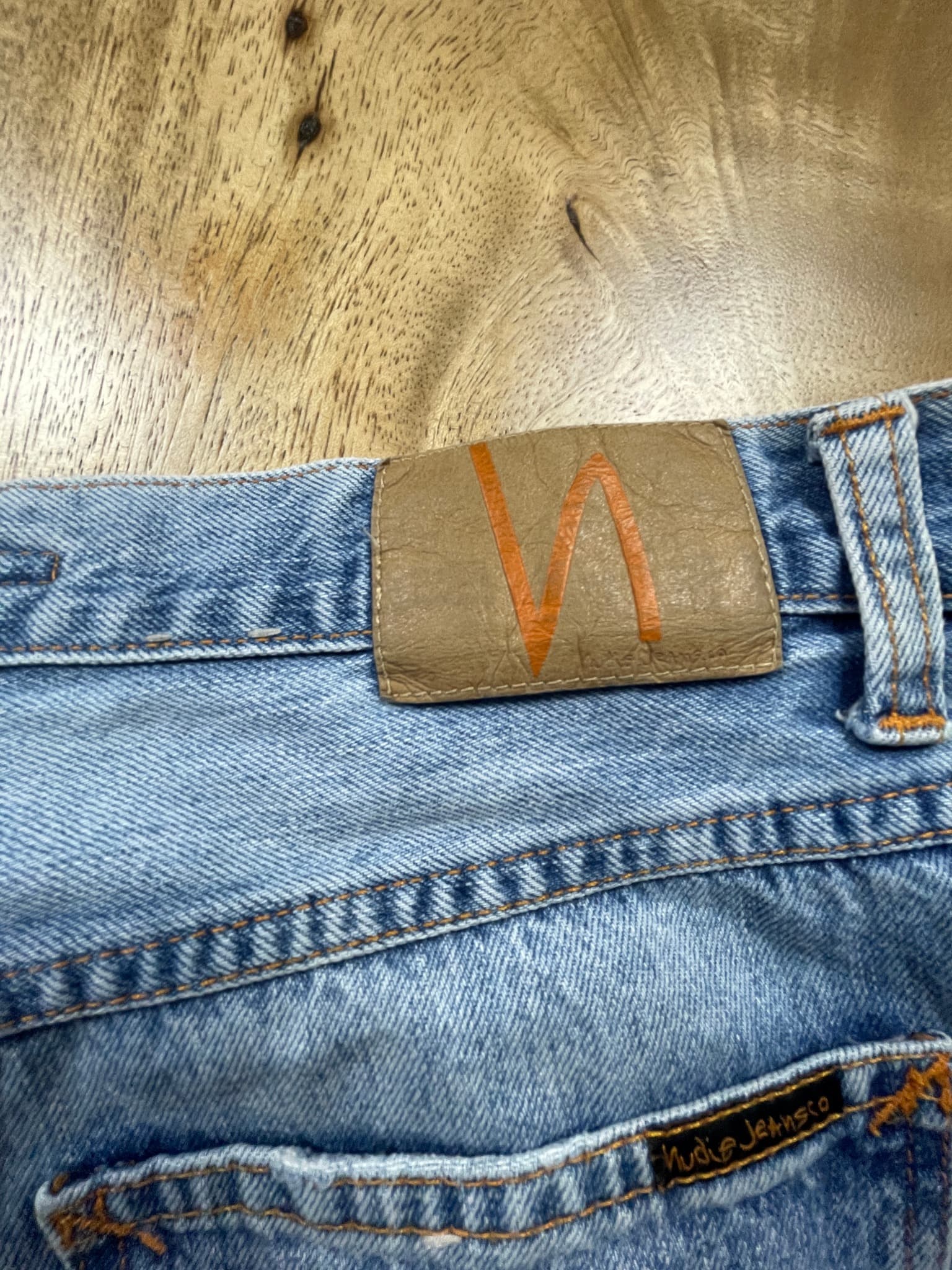 Nudie Jeans Co Steady Eddie II Denim Jeans Sunday Blues Light Blue Men's 36 — photo 10 of 14