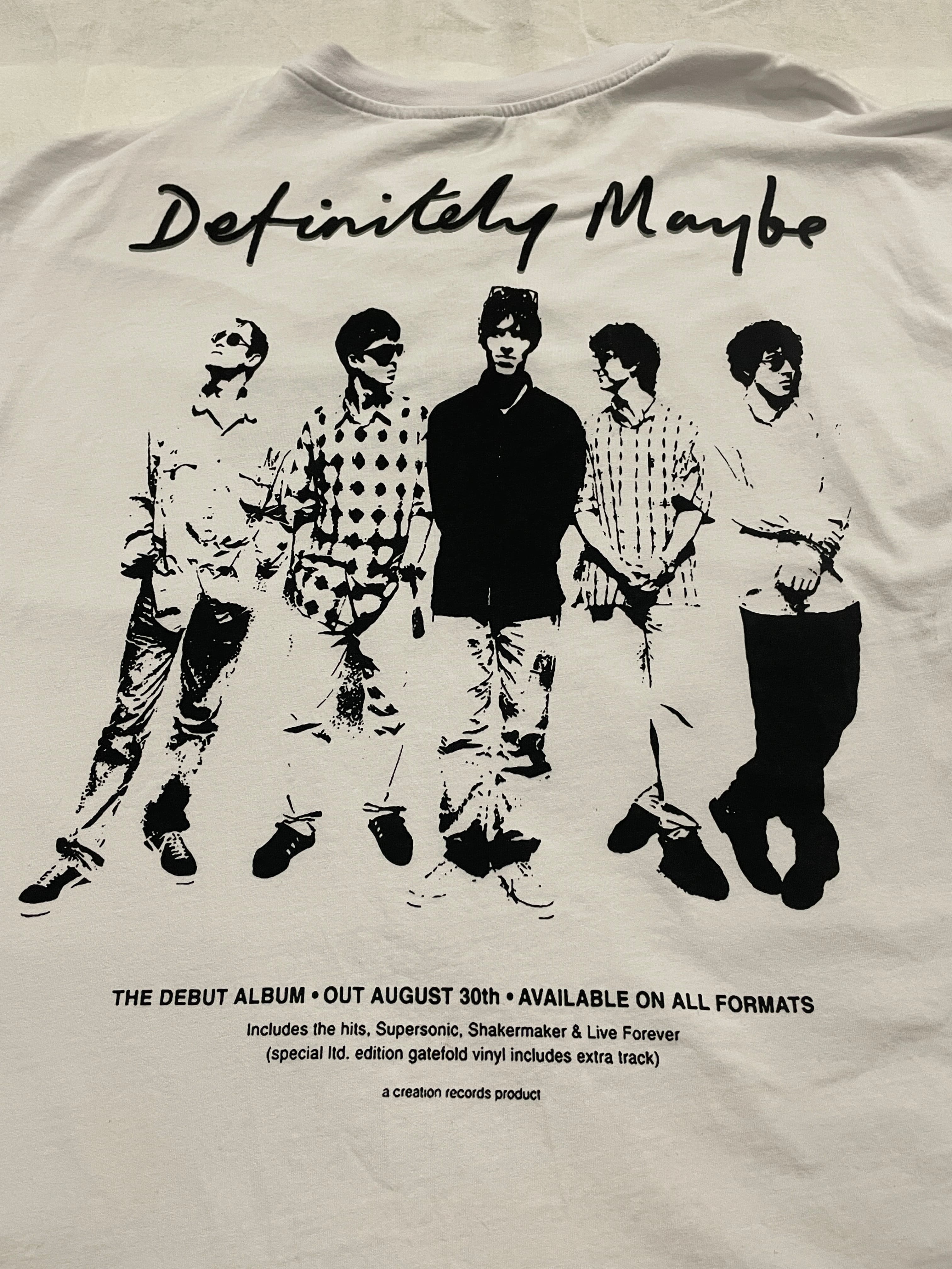 Oasis Definitely Maybe Band Logo T-Shirt White Large — photo 3 of 7