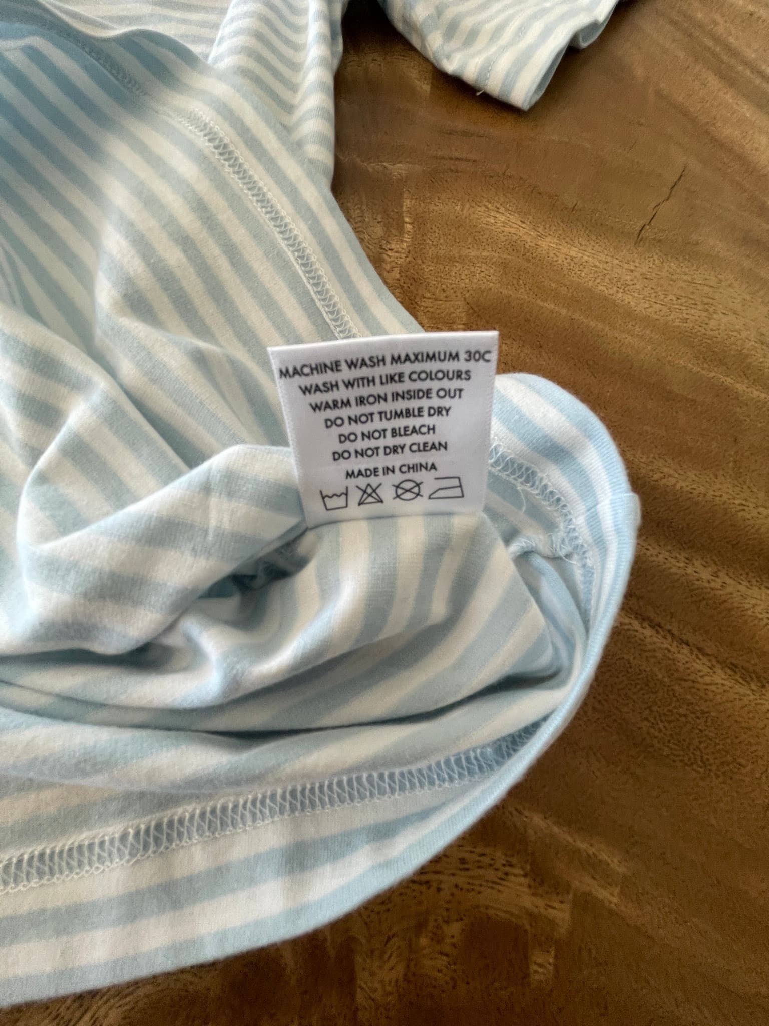 ORTC Striped T-Shirt Embroidered Logo Light Blue Oversize White Women's 10 — photo 5 of 9