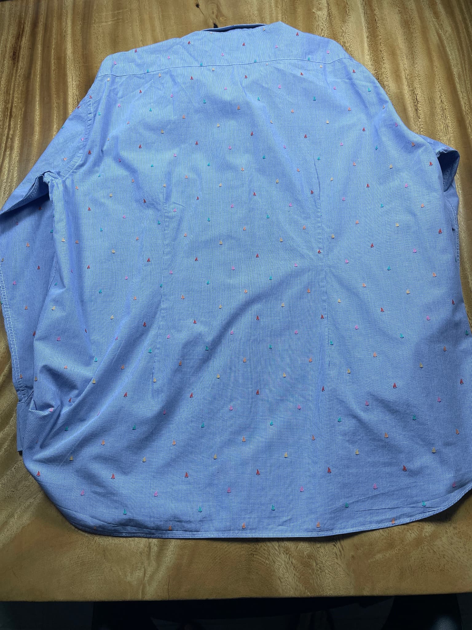Paul & Shark Yachting Long Sleeve Shirt Sailboat Print Blue Men's 2XL — photo 6 of 6