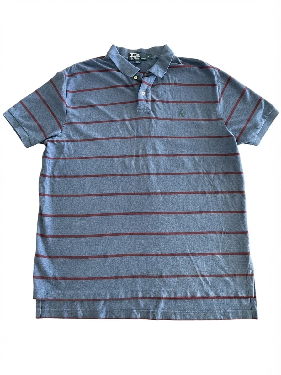 Polo by Ralph Lauren Polo Shirt Striped Blue Maroon Men's XL — photo 1 of 8