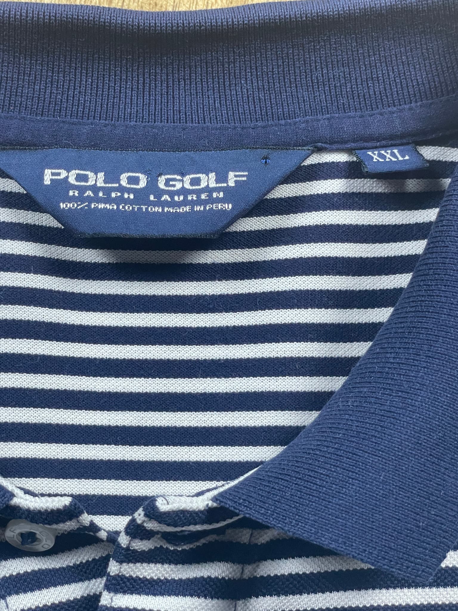 Polo Golf Ralph Lauren Polo Shirt Striped Blue White Men's XXL — photo 4 of 9