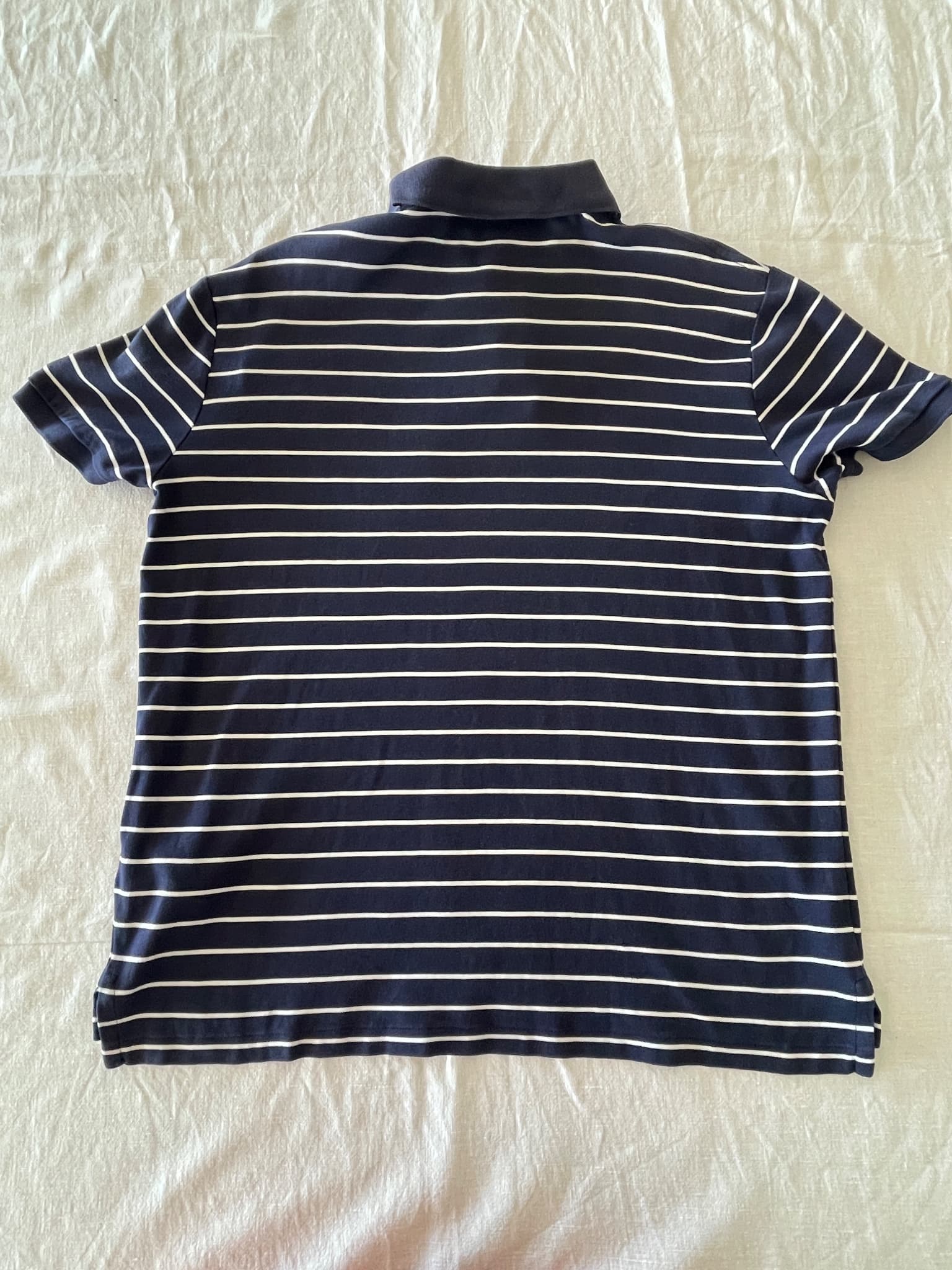 Polo Ralph Lauren Custom Slim Fit Striped Polo Shirt Navy White Large — photo 7 of 7
