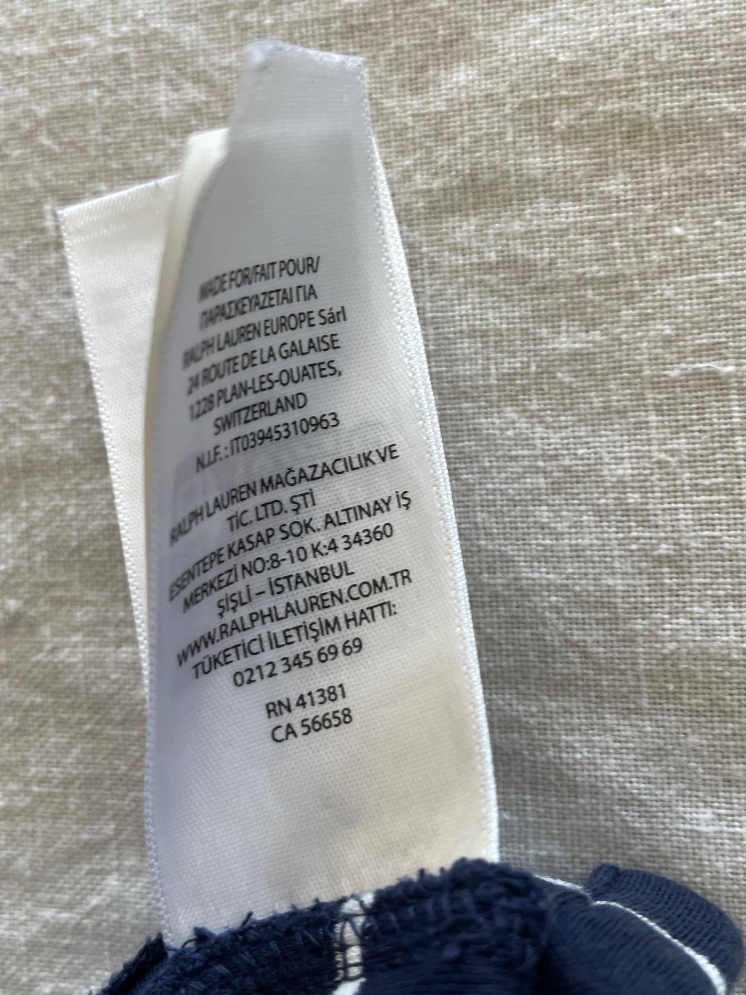 Polo Ralph Lauren Custom Slim Fit Striped Polo Shirt Navy White Large — photo 6 of 7