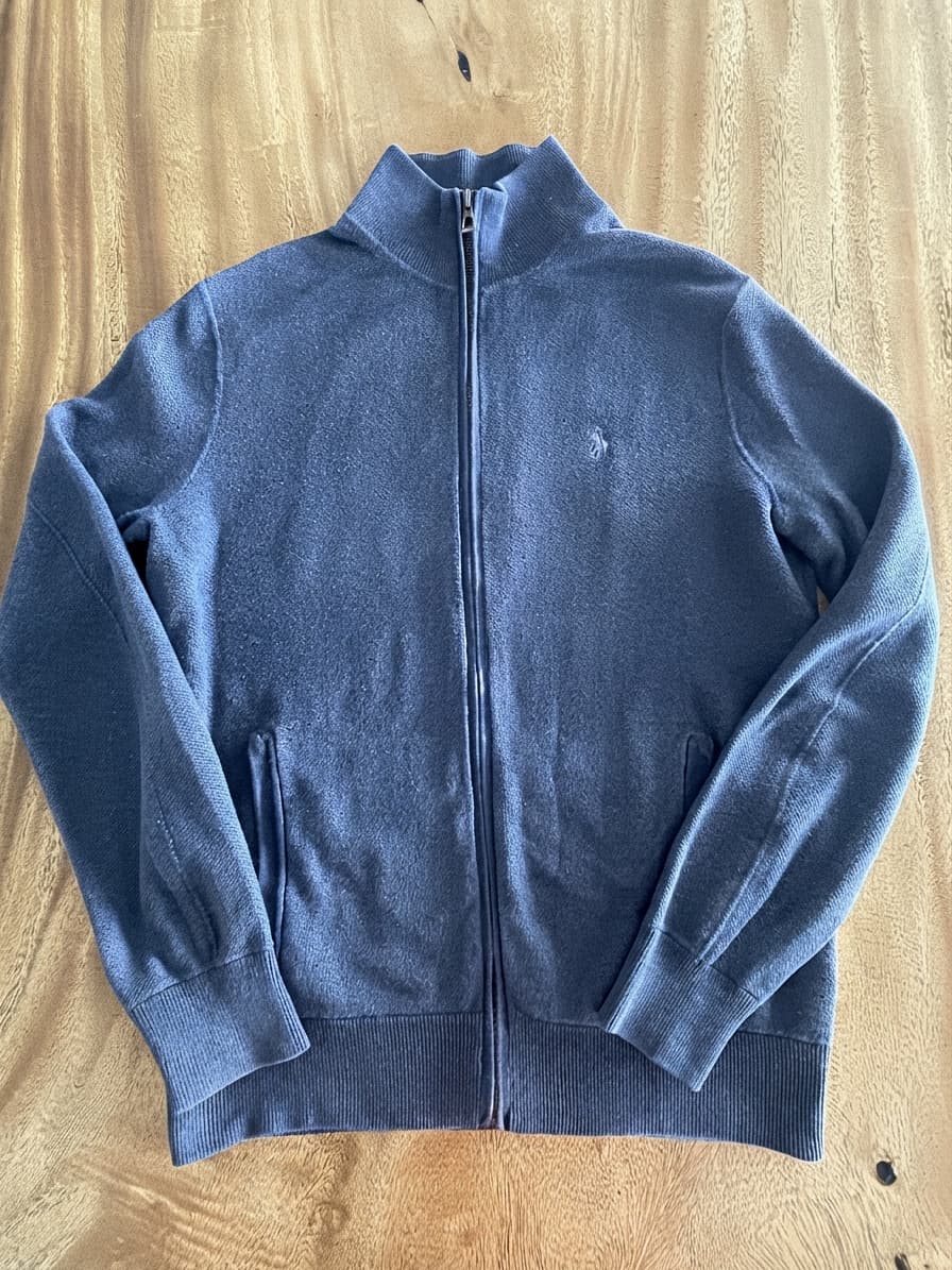 Polo Ralph Lauren Full-Zip Mock Neck Sweater Blue Men's S — photo 1 of 13