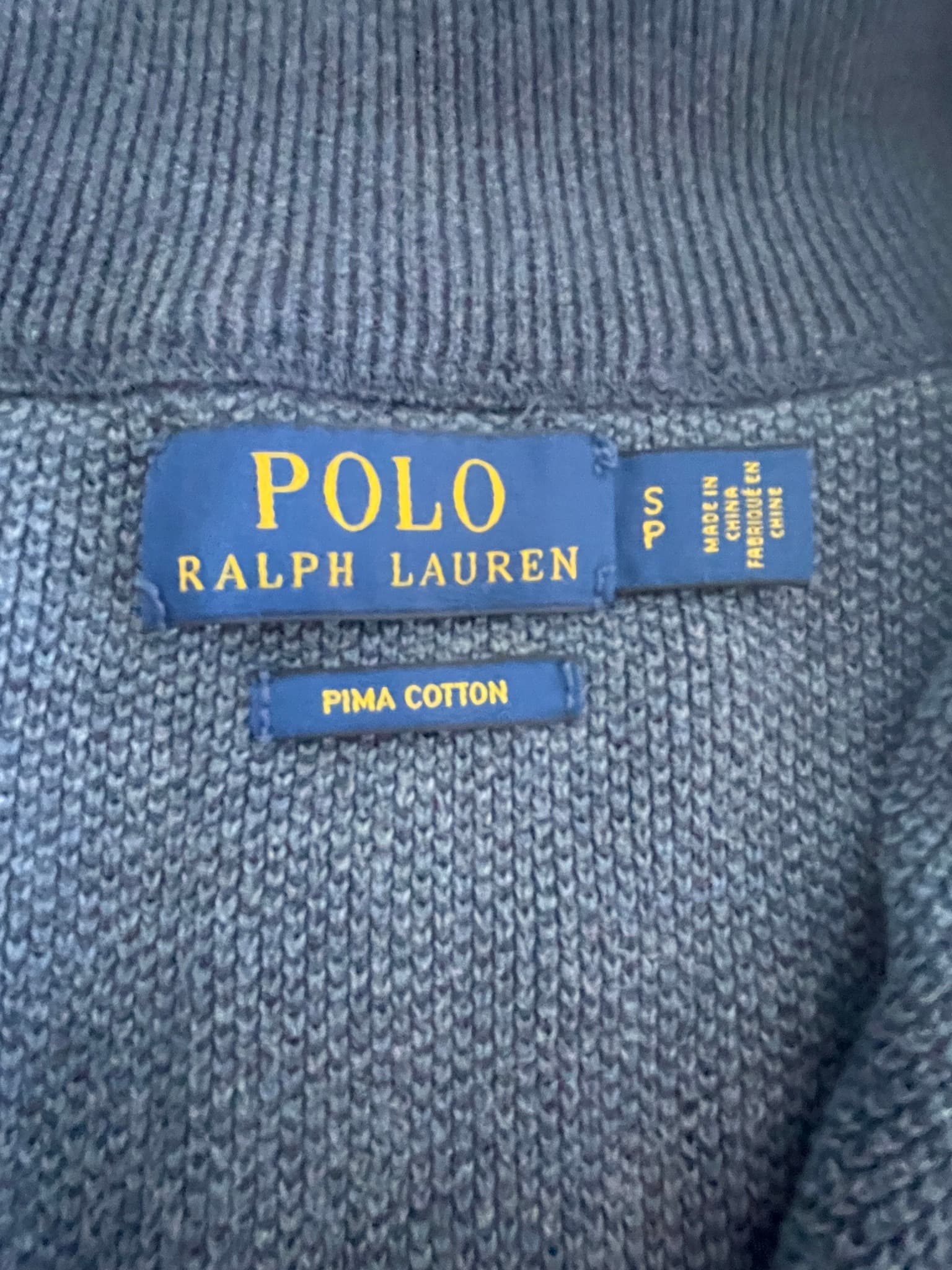 Polo Ralph Lauren Full-Zip Mock Neck Sweater Blue Men's S — photo 5 of 13