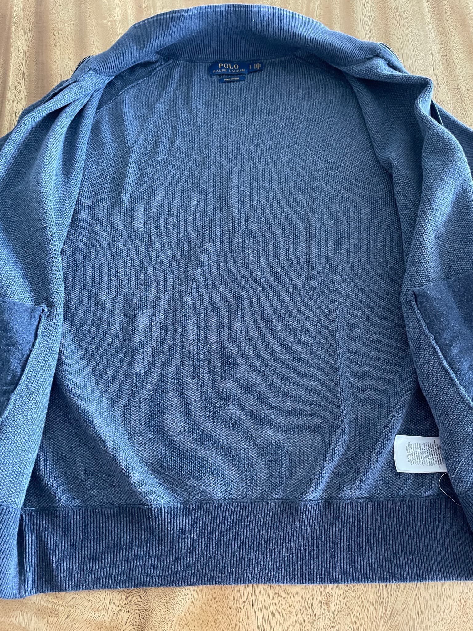Polo Ralph Lauren Full-Zip Mock Neck Sweater Blue Men's S — photo 8 of 13