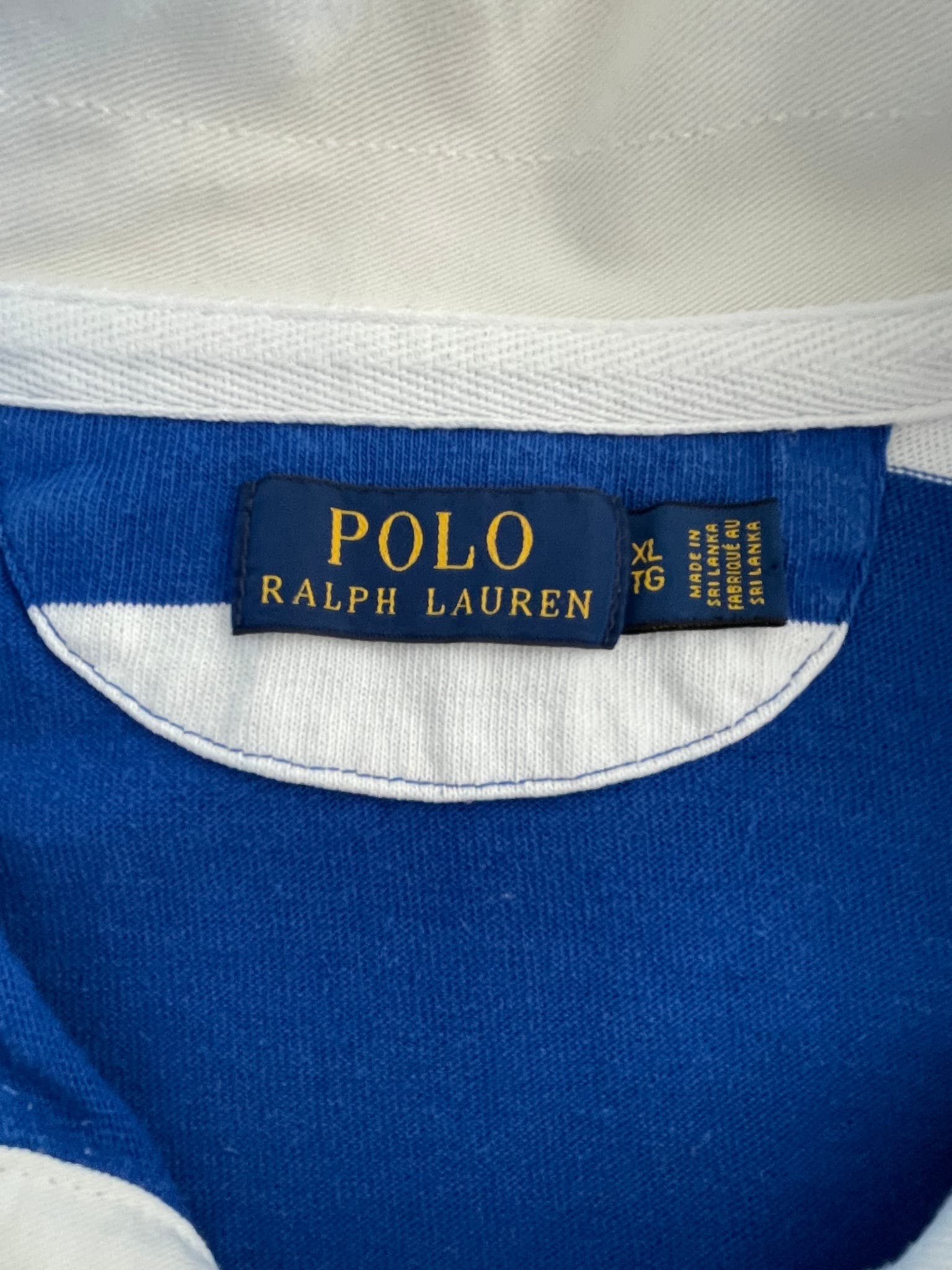 Polo Ralph Lauren Rugby Shirt Striped Blue and White Men's XL — photo 6 of 15
