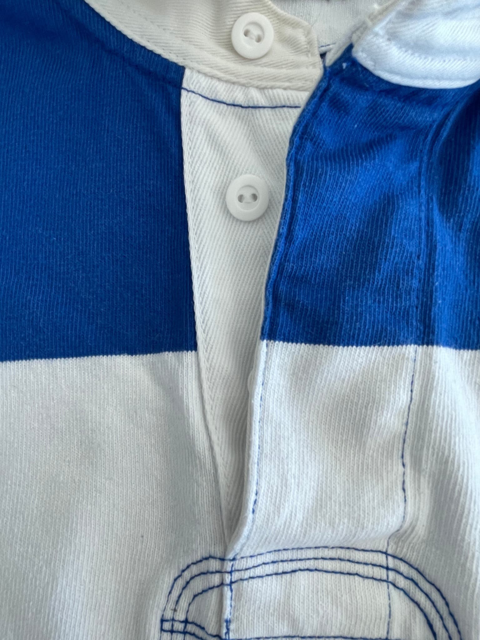 Polo Ralph Lauren Rugby Shirt Striped Blue and White Men's XL — photo 7 of 15