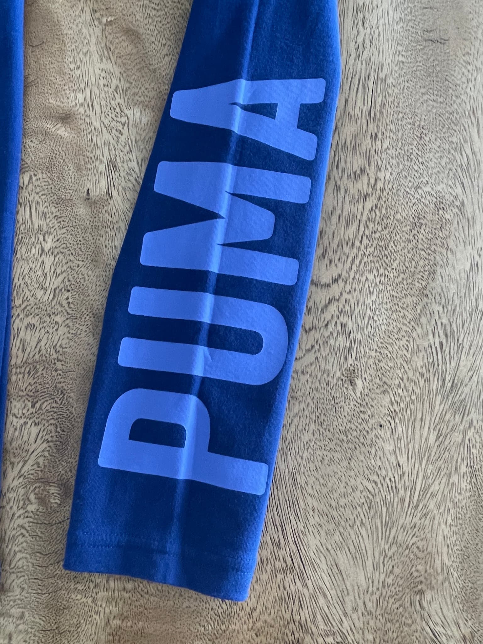 Puma Athletic Logo Leggings Graphic Print Blue Women's — photo 3 of 10