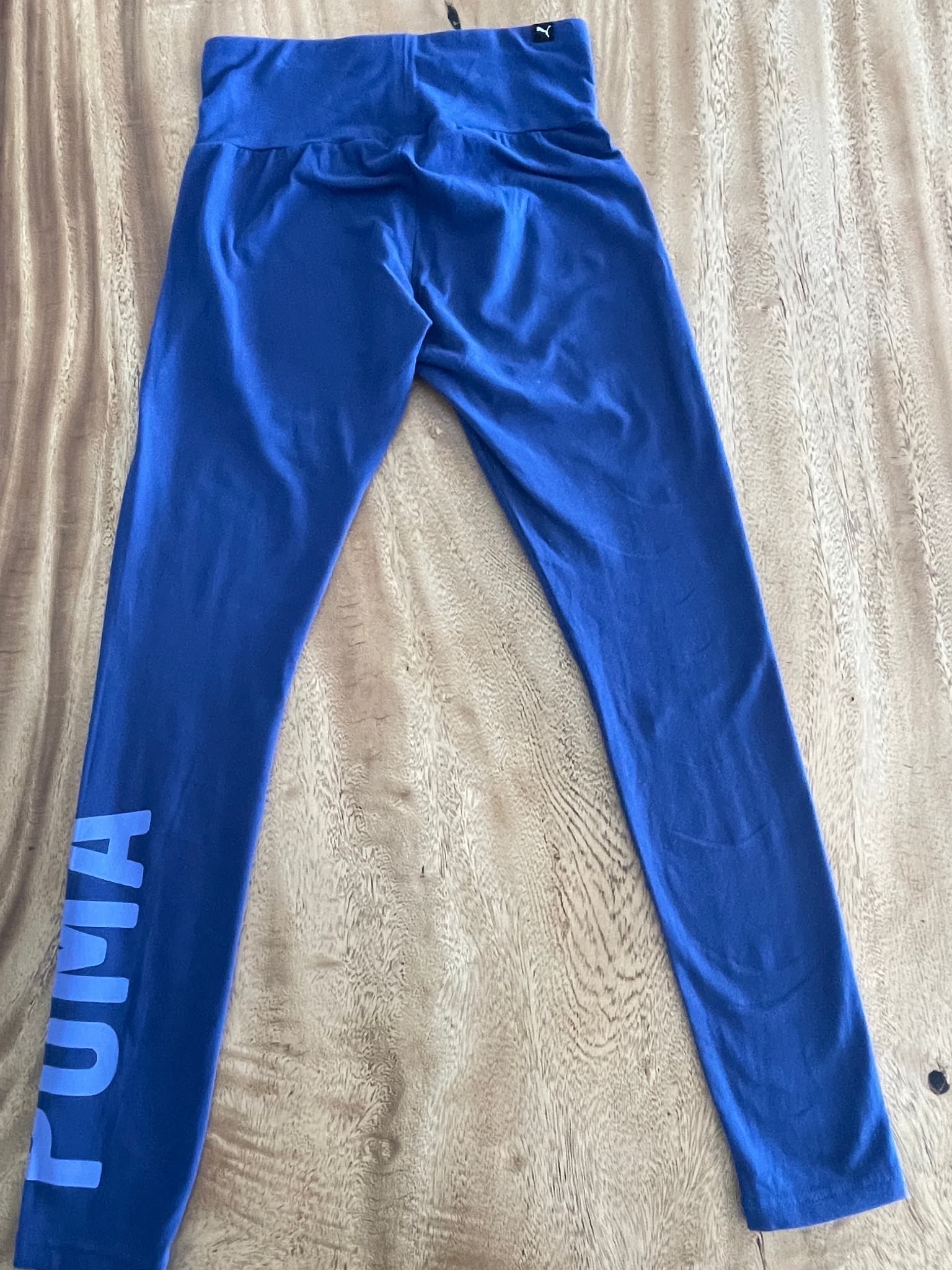 Puma Athletic Logo Leggings Graphic Print Blue Women's — photo 7 of 10
