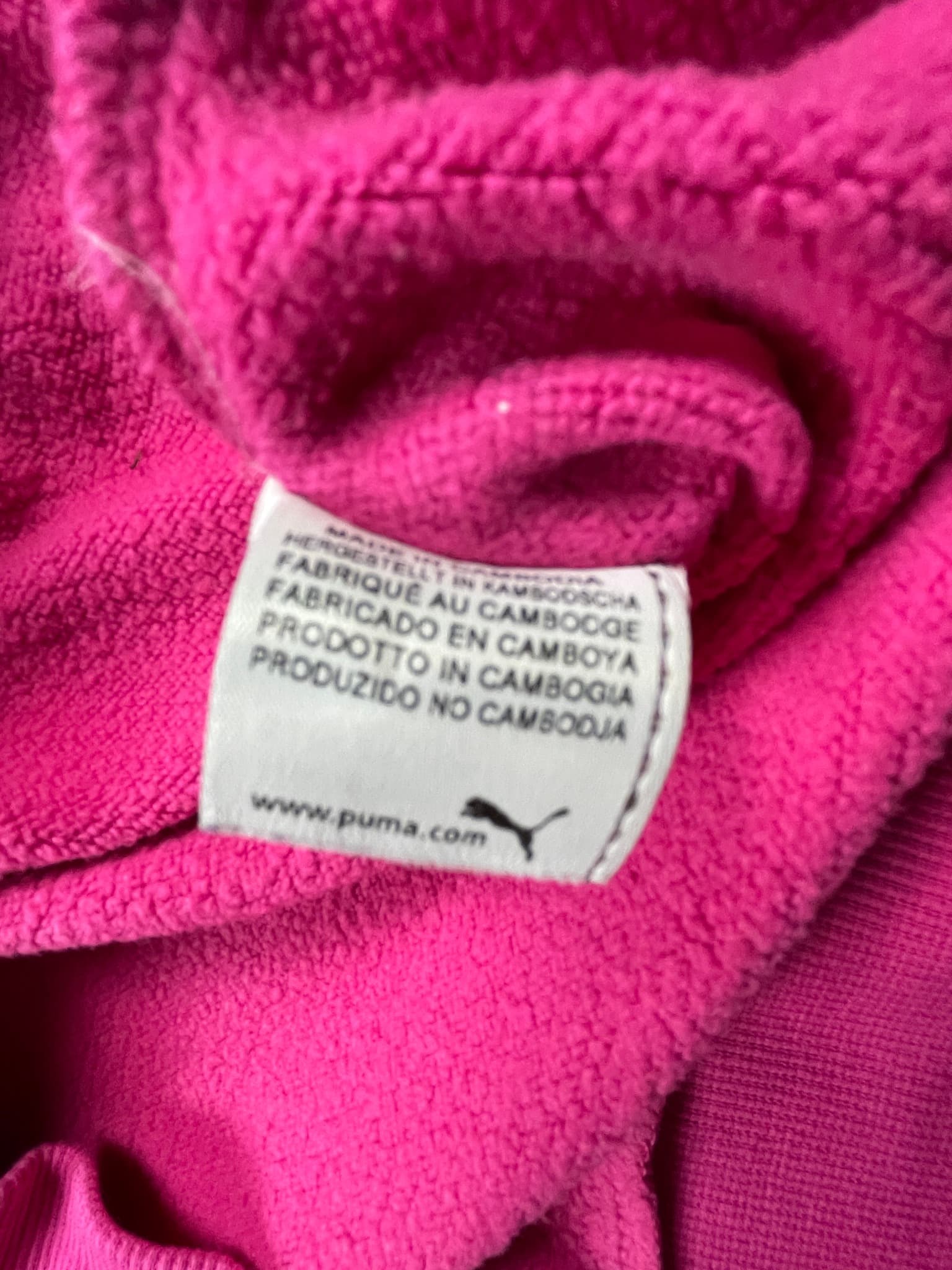 Puma Pullover Hoodie Logo Pink Women's M — photo 4 of 9
