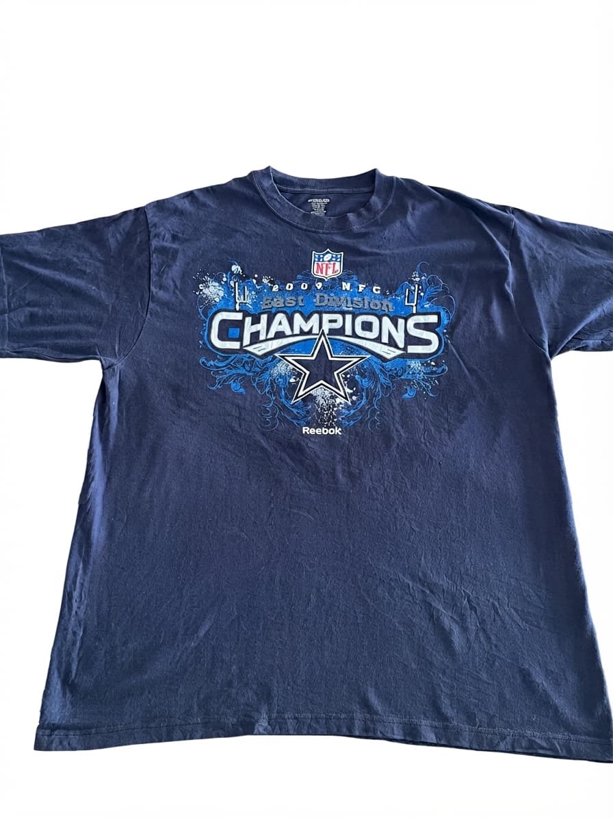Reebok Dallas Cowboys 2009 NFC East Division Champions T-Shirt Navy Blue Men's XL — photo 1 of 4