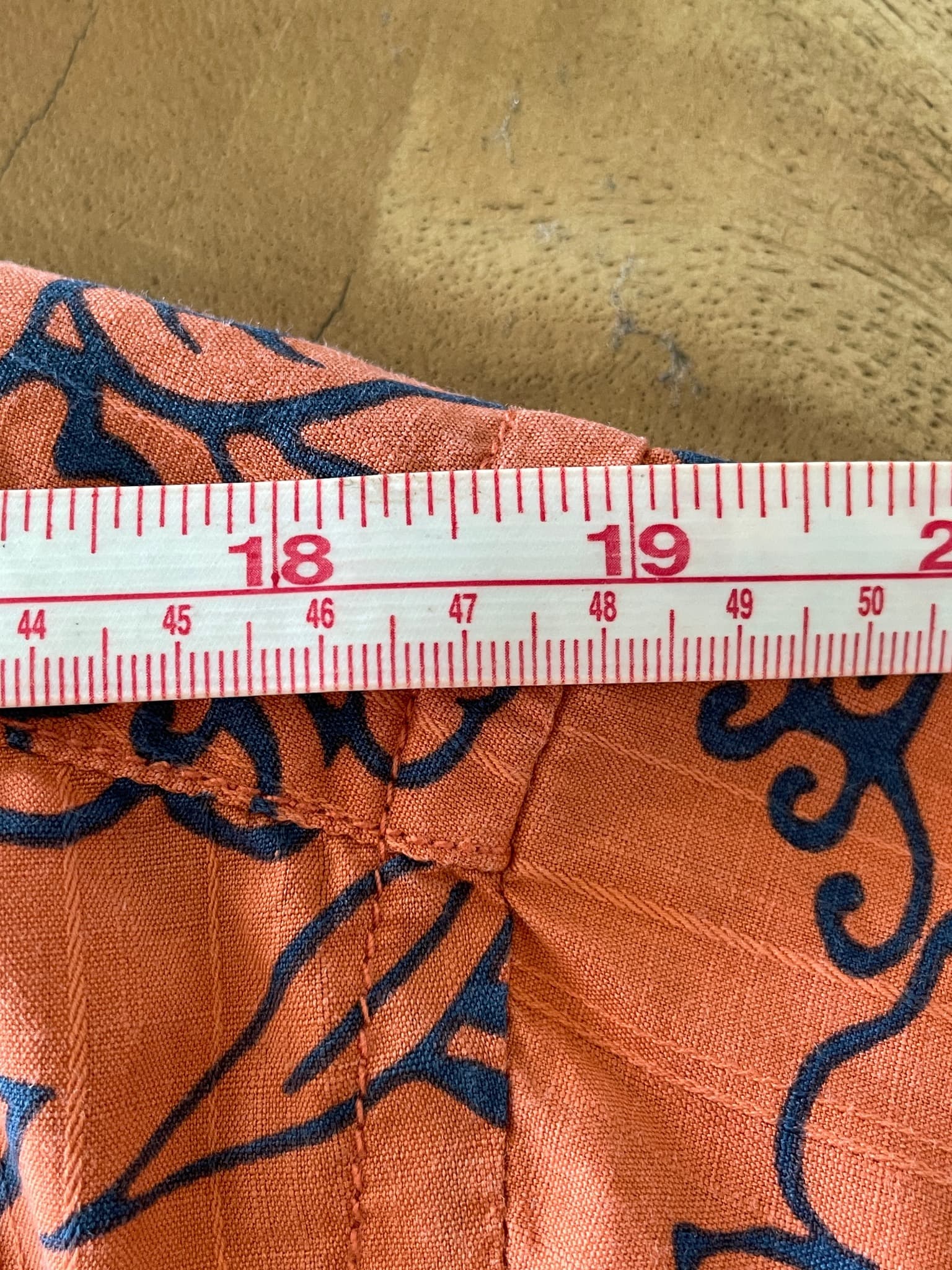 Reyn Spooner Vintage Floral Print Short Sleeve Button-Down Shirt Orange Men's L — photo 7 of 8