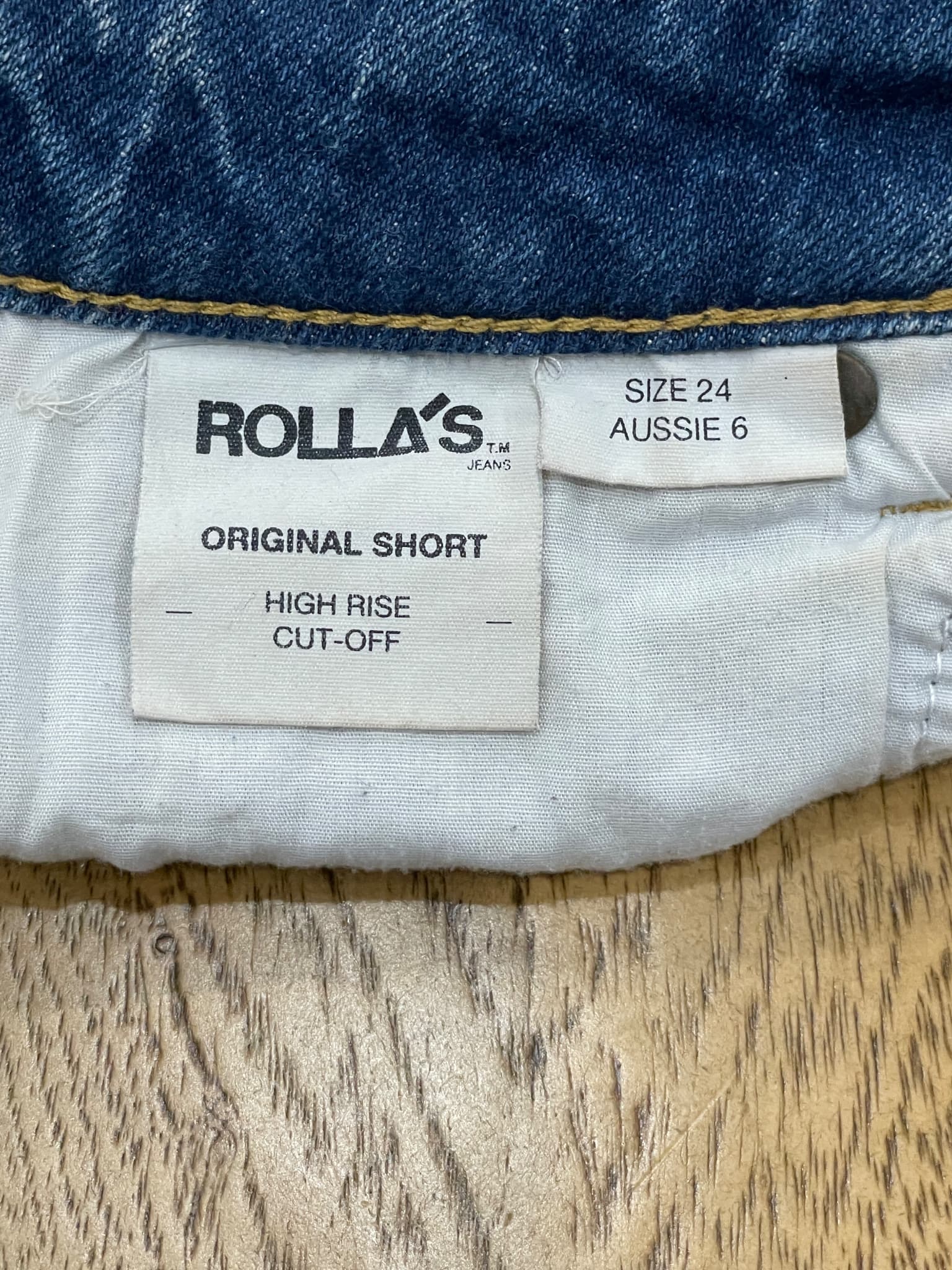 Rolla's Original High-Rise Cut-Off Denim Shorts Blue Women's AU 6 — photo 5 of 9