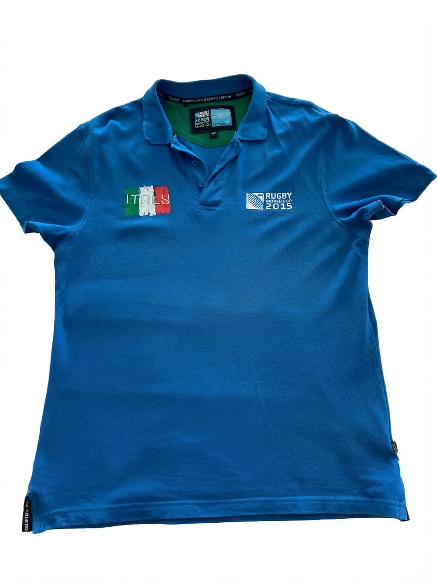 Rugby World Cup 2015 Italy Polo Shirt Blue Size M — photo 1 of 11