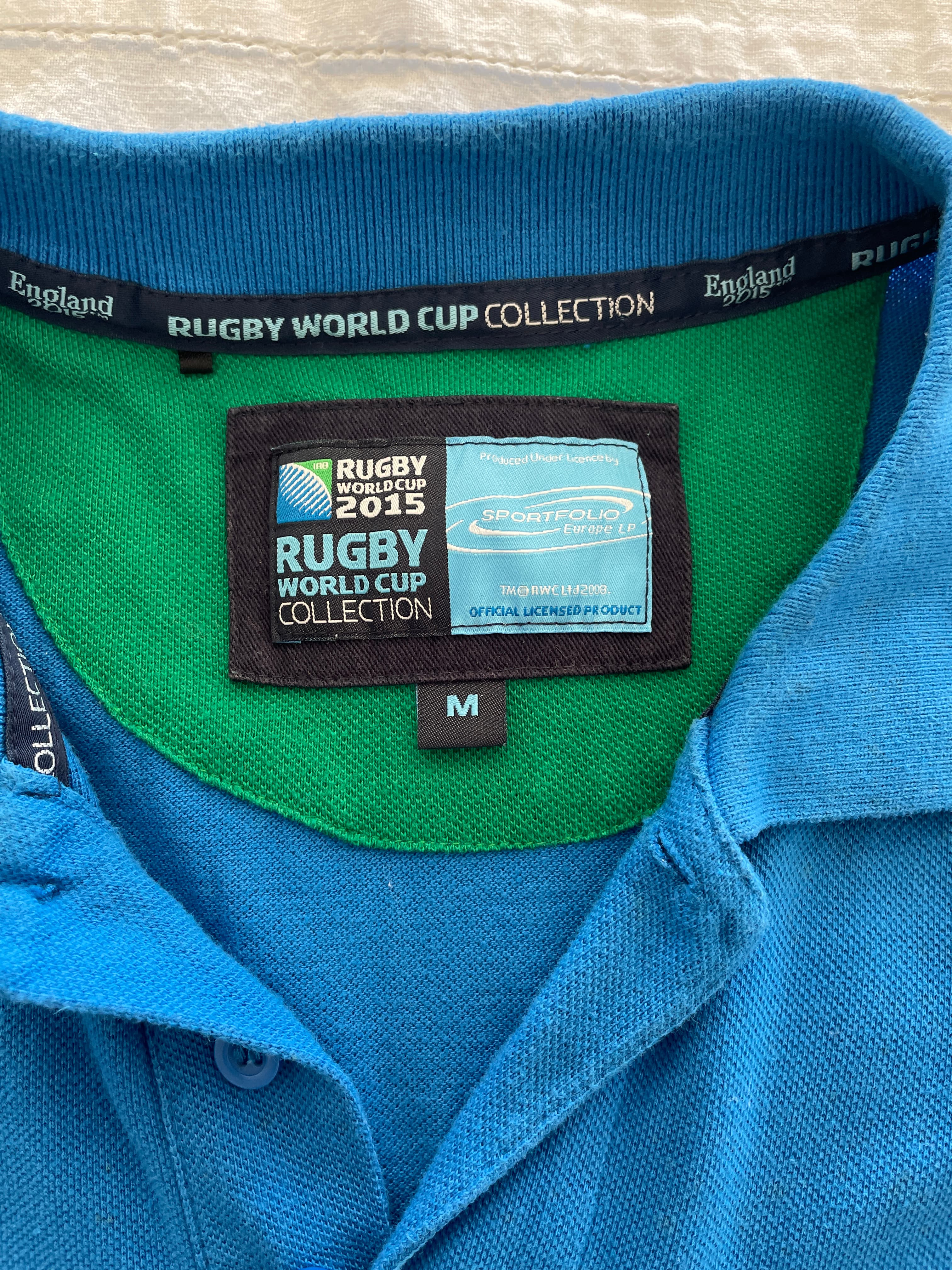 Rugby World Cup 2015 Italy Polo Shirt Blue Size M — photo 2 of 11