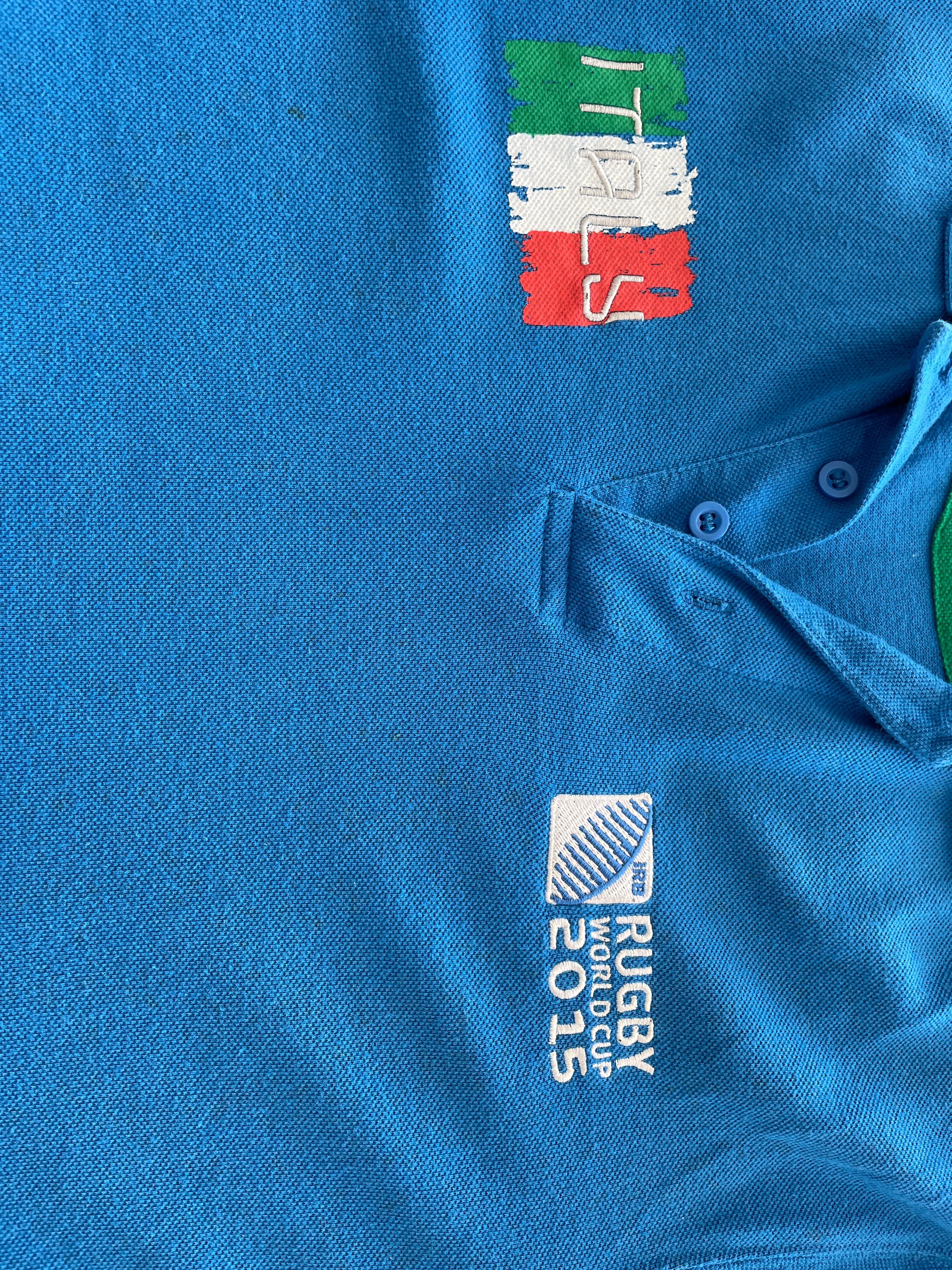Rugby World Cup 2015 Italy Polo Shirt Blue Size M — photo 4 of 11
