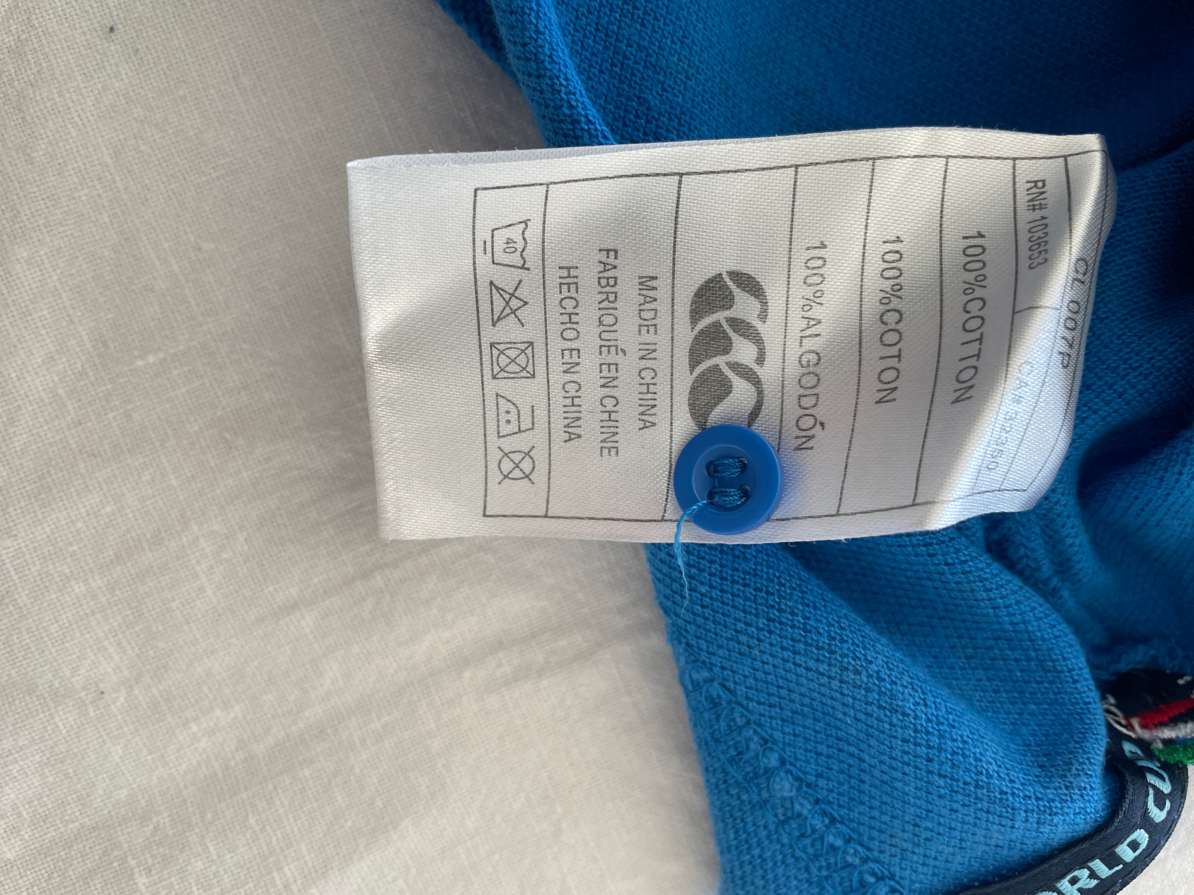 Rugby World Cup 2015 Italy Polo Shirt Blue Size M — photo 7 of 11