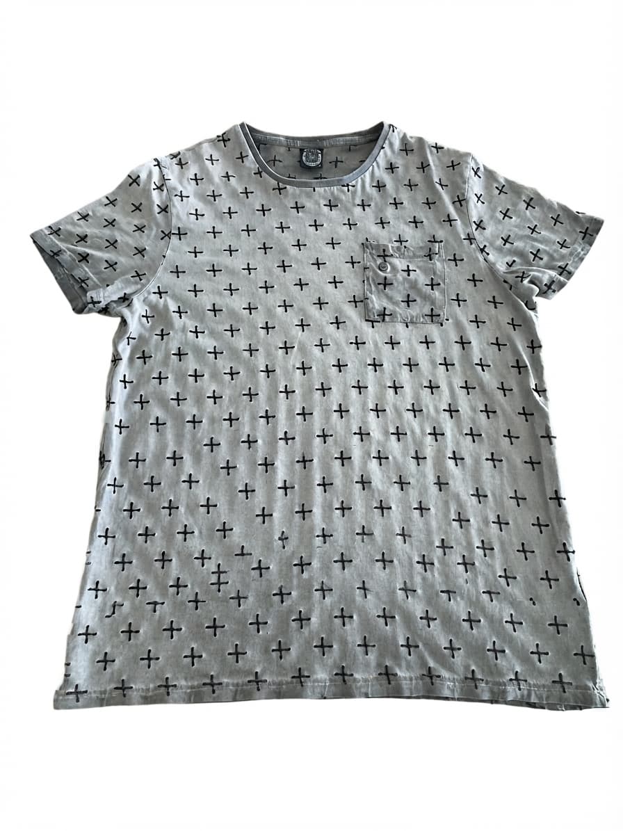 Scorpion Bay T-Shirt Cross Print Pocket Grey Men's L — photo 1 of 8