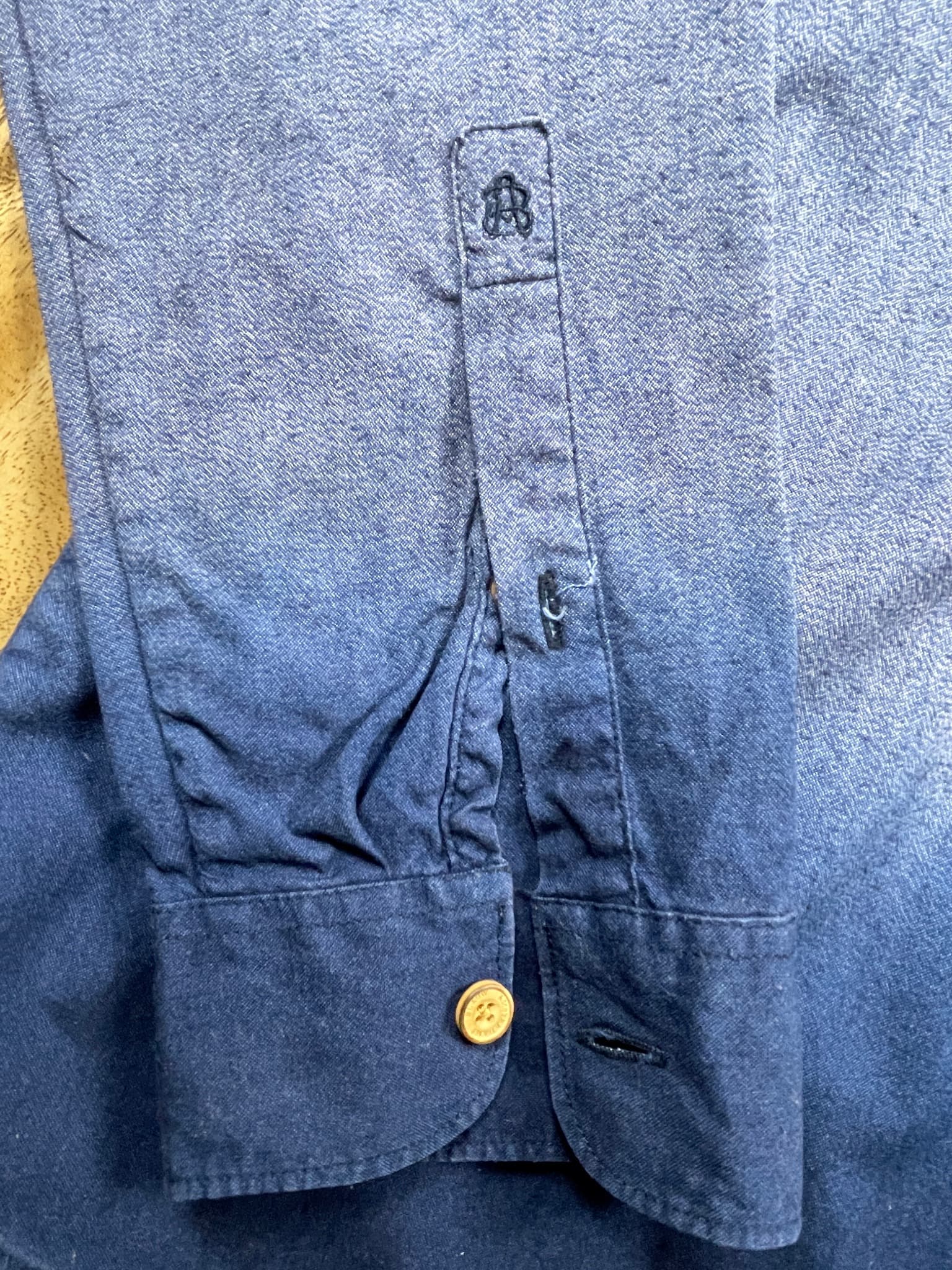 Scotch & Soda Button-Down Shirt Ombre Gradient Blue Men's L — photo 2 of 8