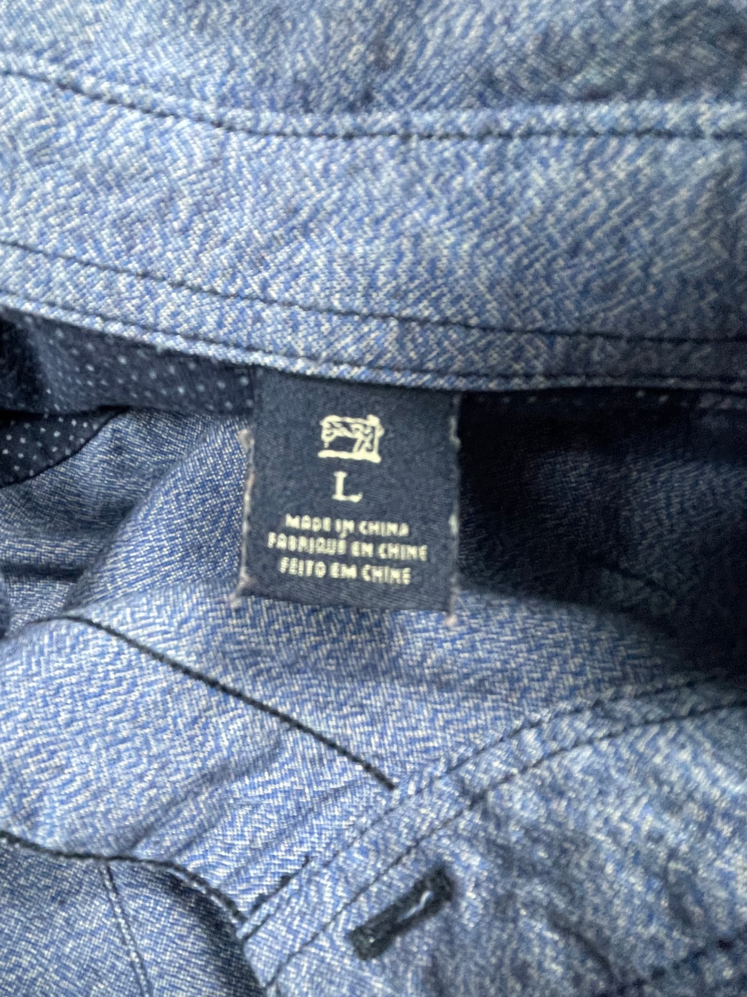 Scotch & Soda Button-Down Shirt Ombre Gradient Blue Men's L — photo 6 of 8
