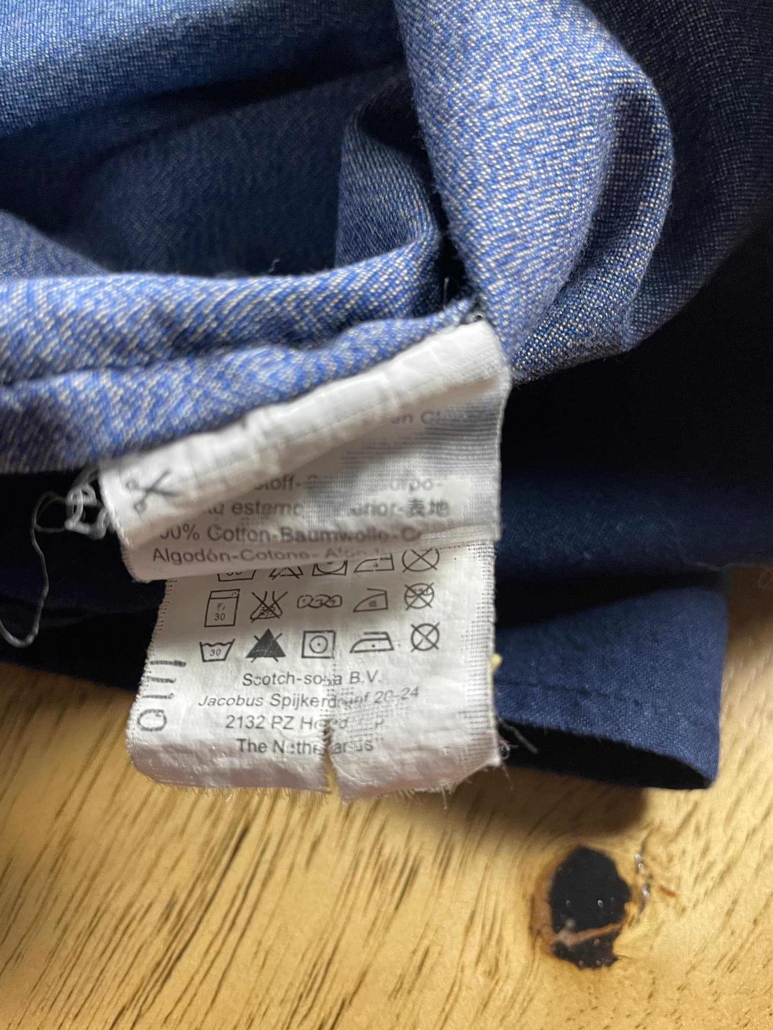 Scotch & Soda Button-Down Shirt Ombre Gradient Blue Men's L — photo 7 of 8
