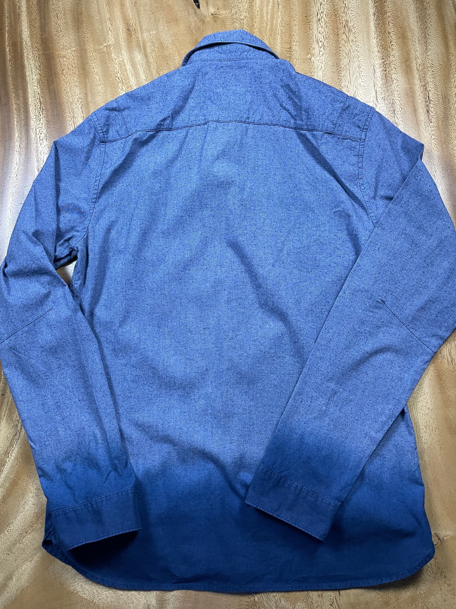 Scotch & Soda Button-Down Shirt Ombre Gradient Blue Men's L — photo 8 of 8