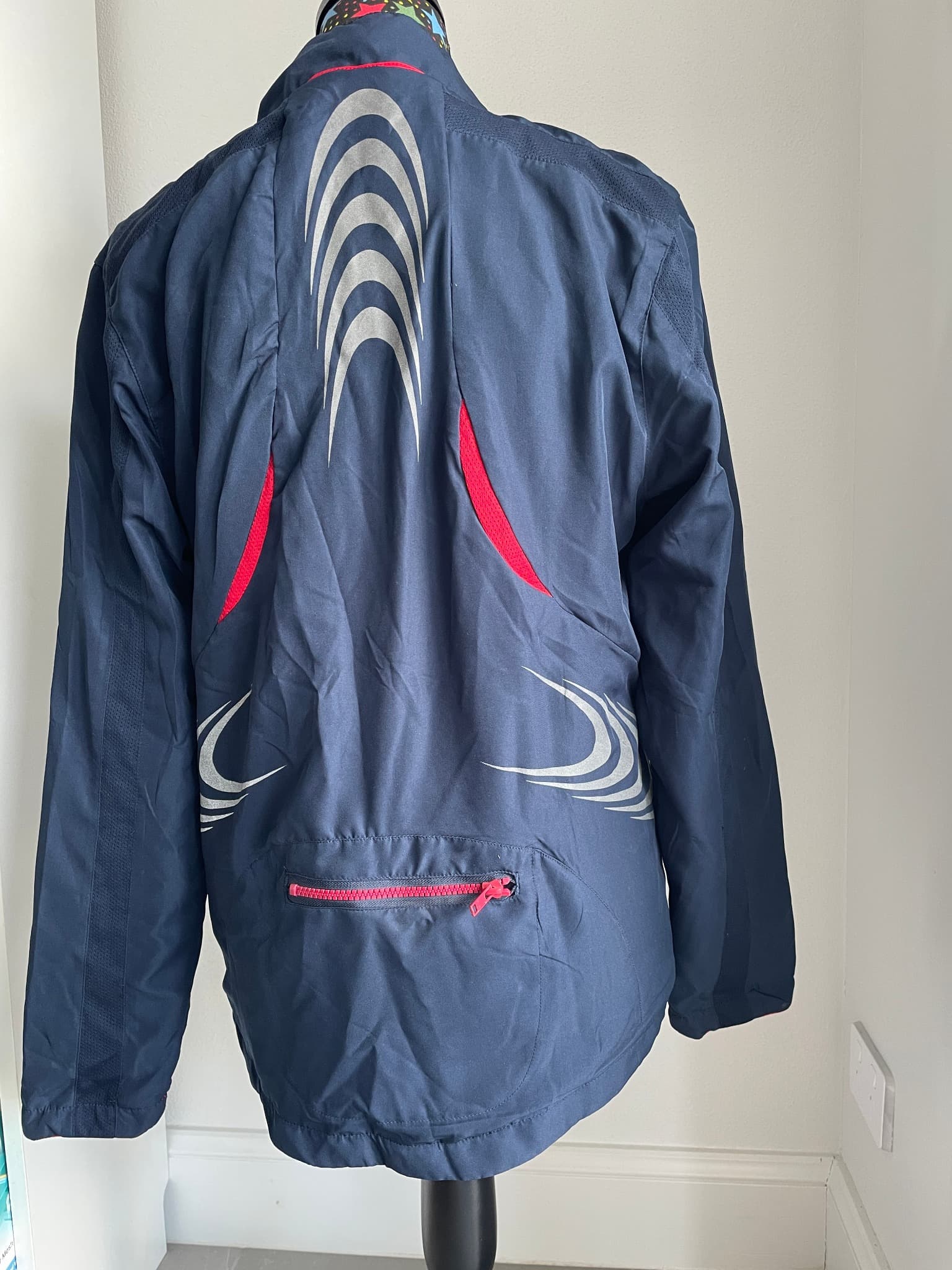 Slazenger Full Zip Track Jacket Navy Blue and Red Size M — photo 2 of 9