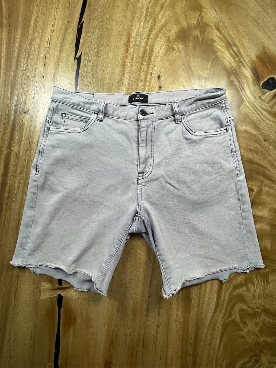 Stüssy Denim Shorts Raw Hem Light Wash Men's 32 — photo 1 of 11