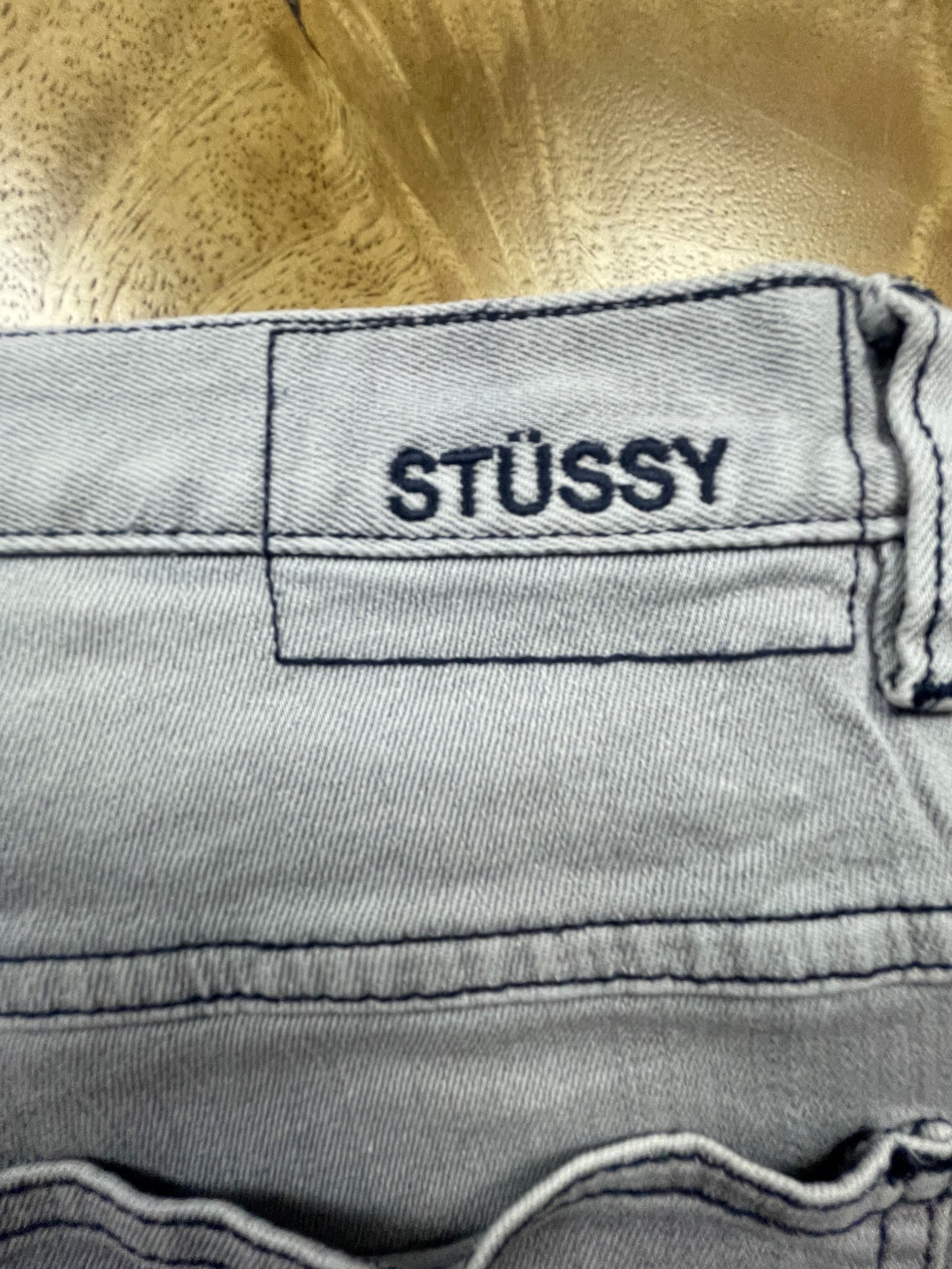 Stüssy Denim Shorts Raw Hem Light Wash Men's 32 — photo 7 of 11