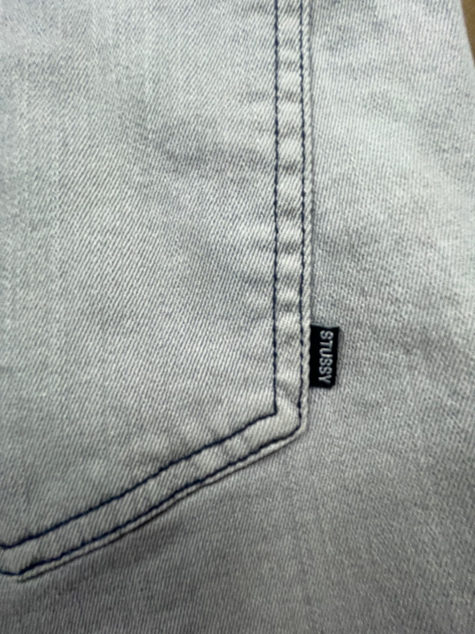 Stüssy Denim Shorts Raw Hem Light Wash Men's 32 — photo 8 of 11