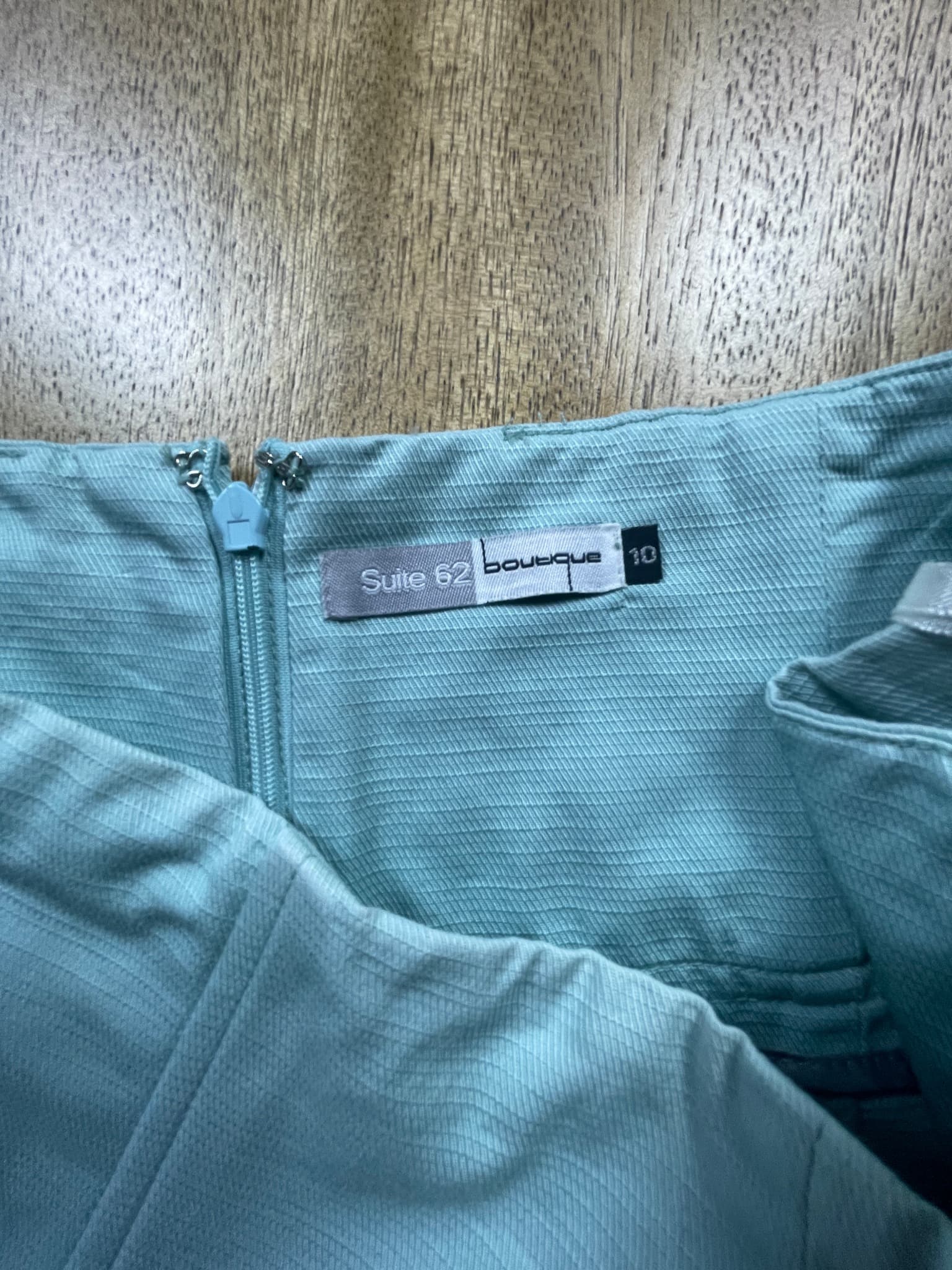 Suite 62 Boutique Pencil Skirt Textured Light Blue Women's 10 — photo 2 of 6