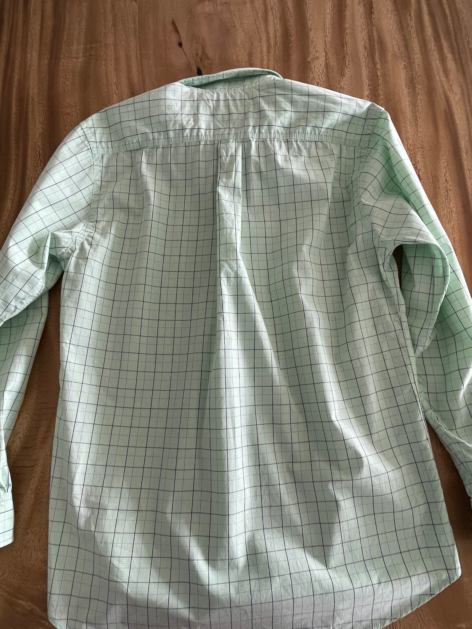 Tommy Hilfiger Long Sleeve Button-Down Shirt Plaid Light Green Men's M — photo 7 of 9