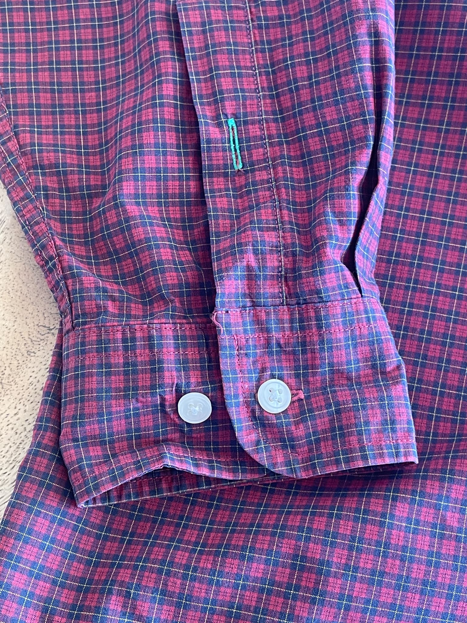 Tommy Hilfiger Long Sleeve Button-Down Shirt Plaid Red Navy Men's L — photo 2 of 10