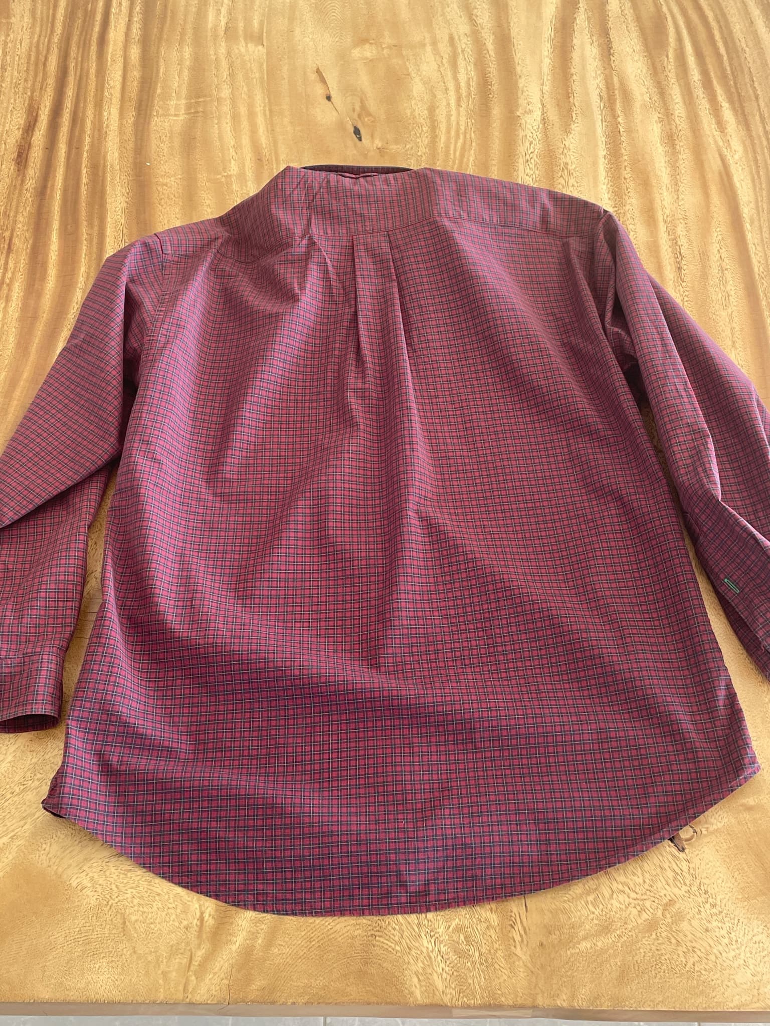 Tommy Hilfiger Long Sleeve Button-Down Shirt Plaid Red Navy Men's L — photo 6 of 10
