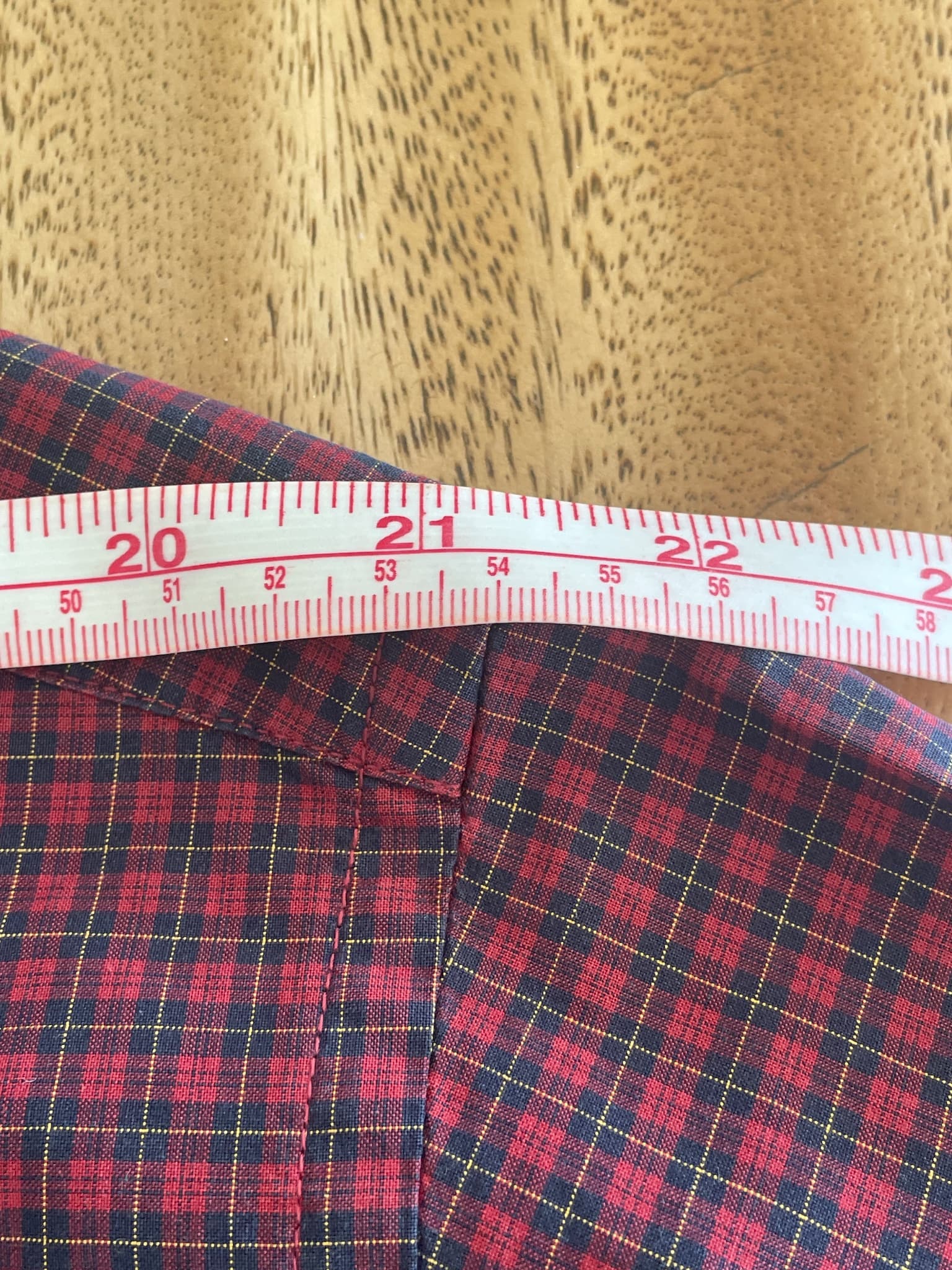 Tommy Hilfiger Long Sleeve Button-Down Shirt Plaid Red Navy Men's L — photo 7 of 10